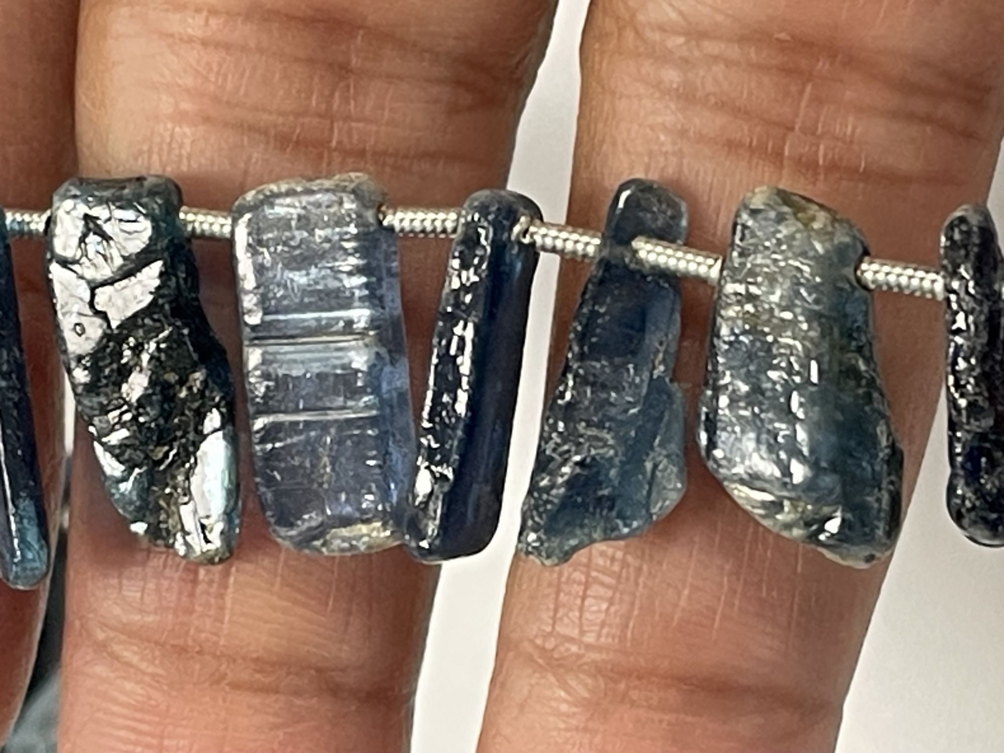 Teal Kyanite Raw Stick Cut Smooth