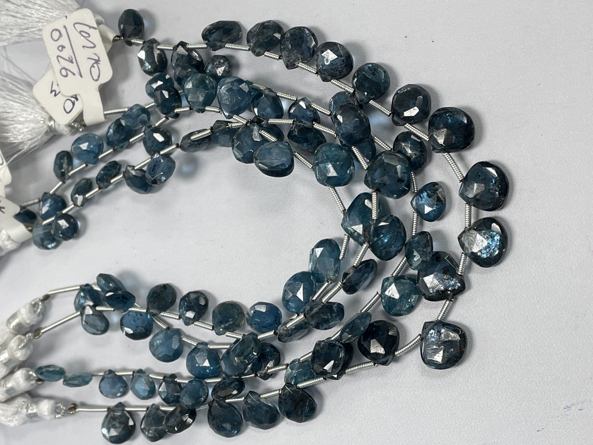 Teal Kyanite Heart Faceted