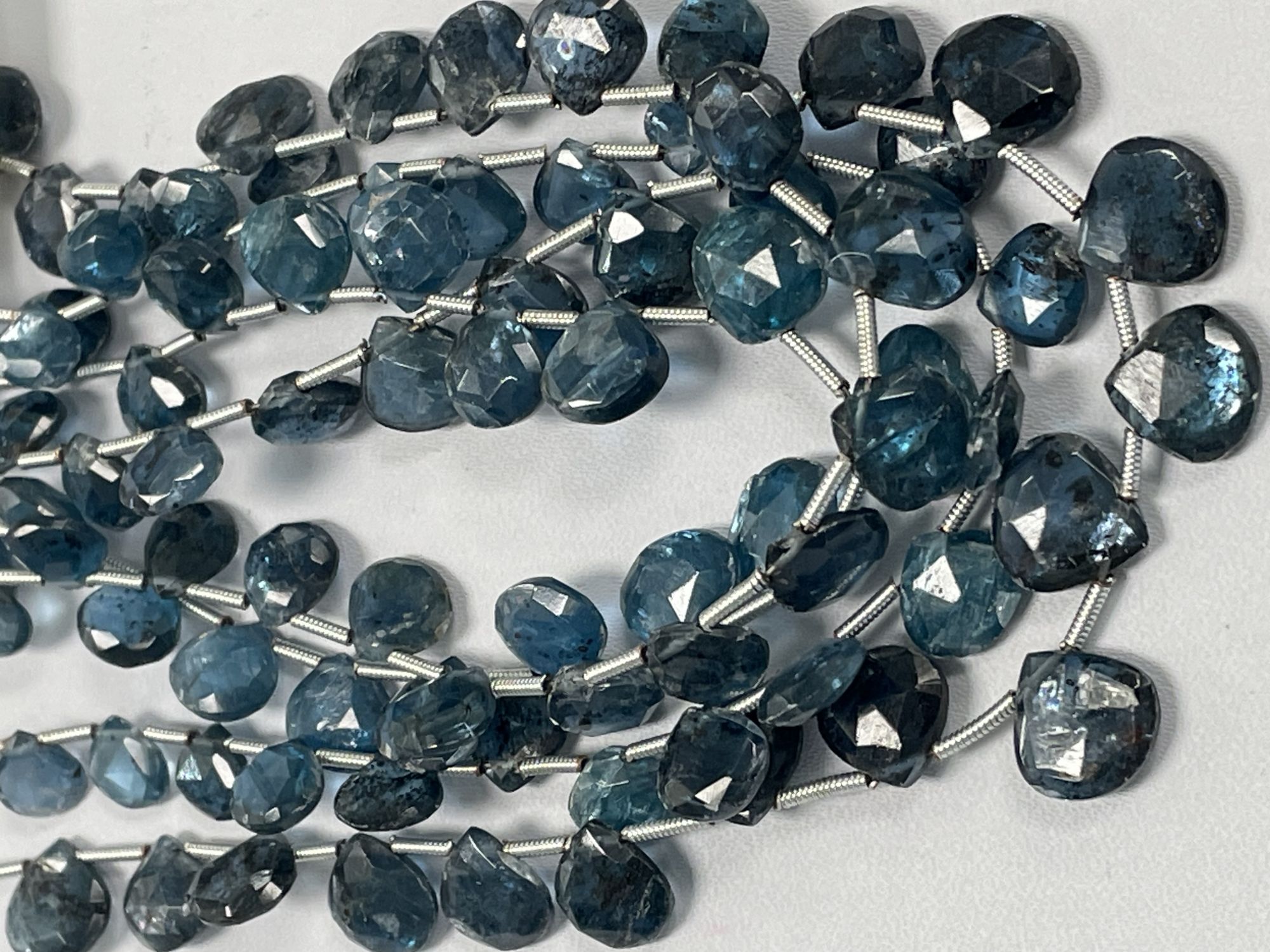 Teal Kyanite Heart Faceted