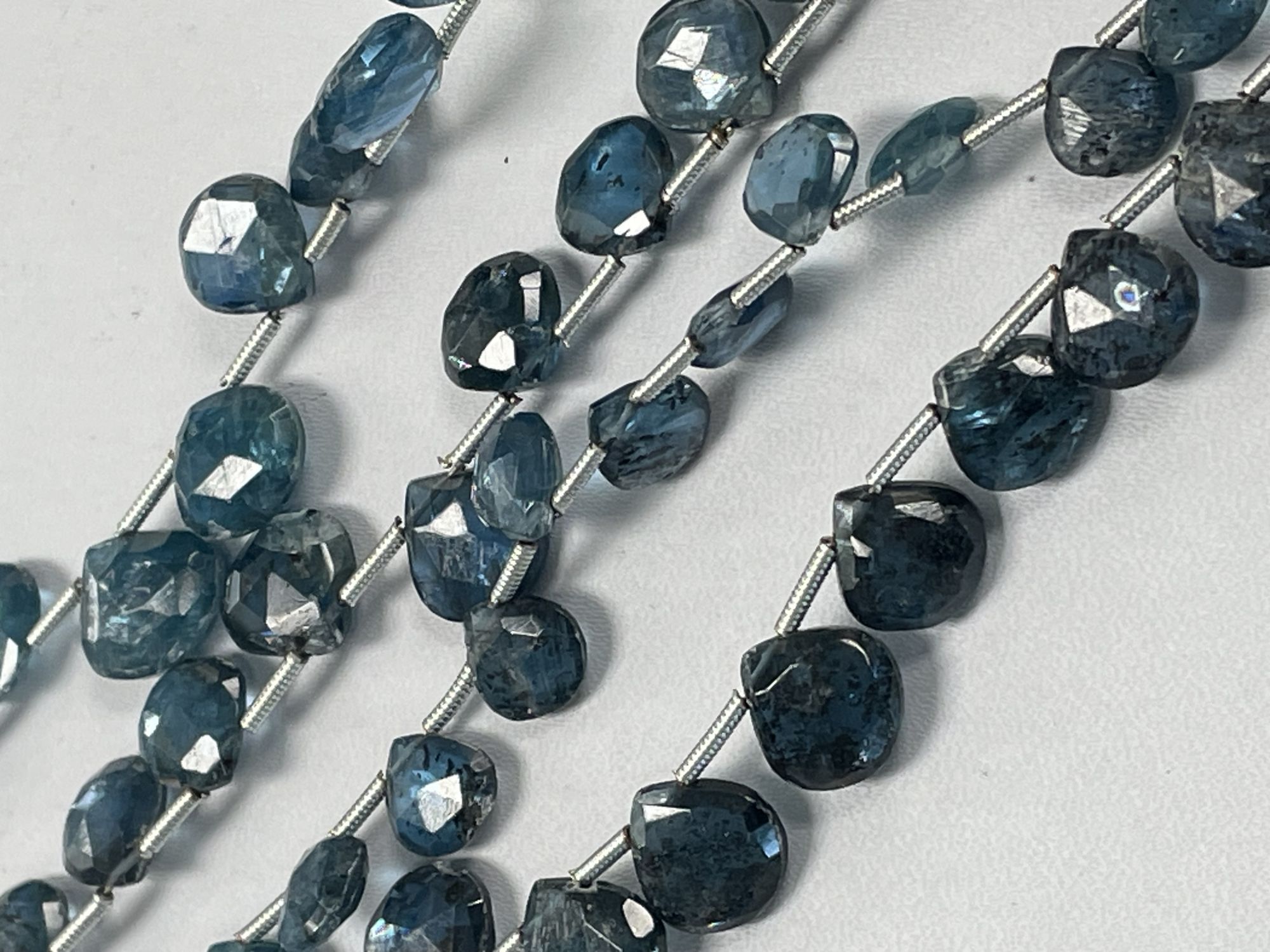 Teal Kyanite Heart Faceted