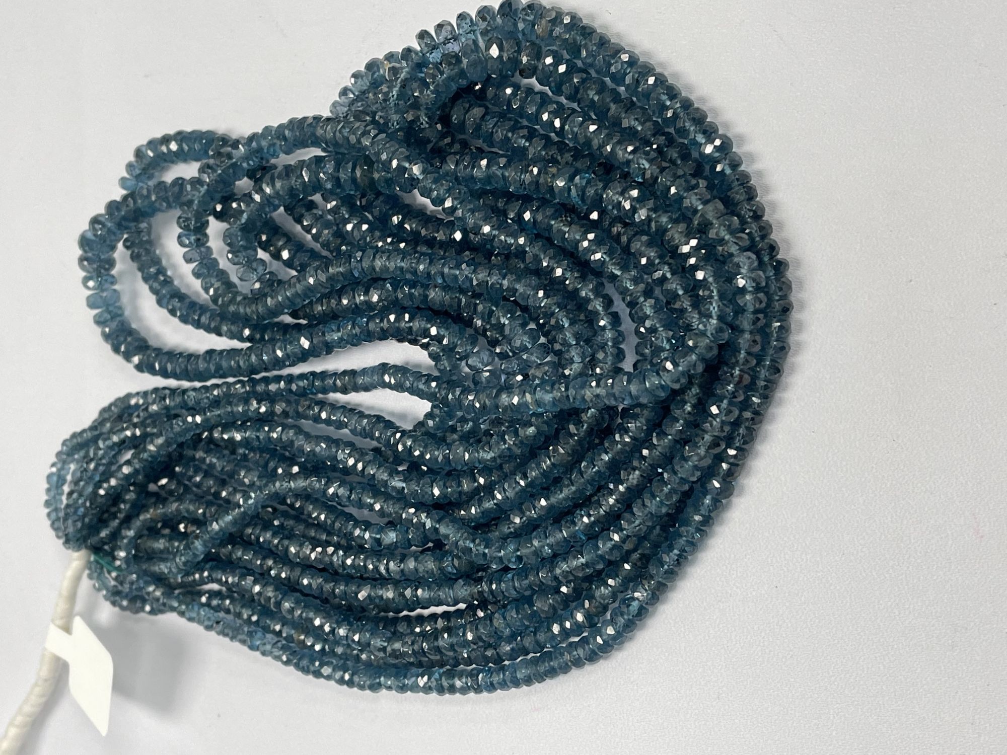 Teal Kyanite Rondelle Faceted