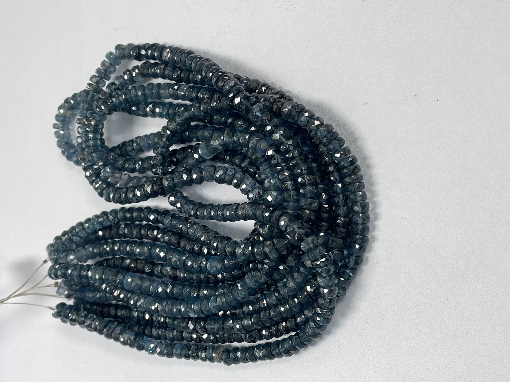 Teal Kyanite Rondelle Faceted