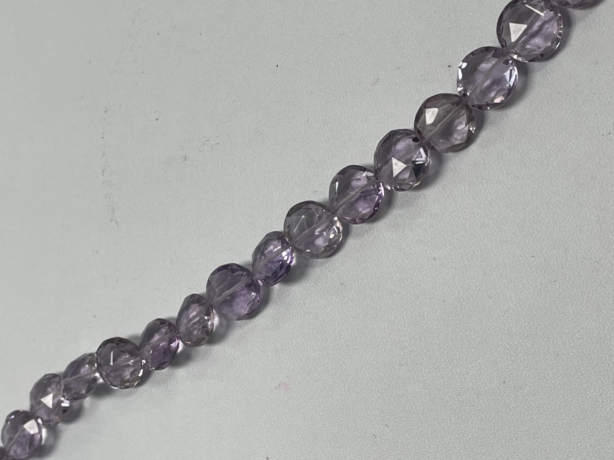Pink Amethyst Coin Faceted