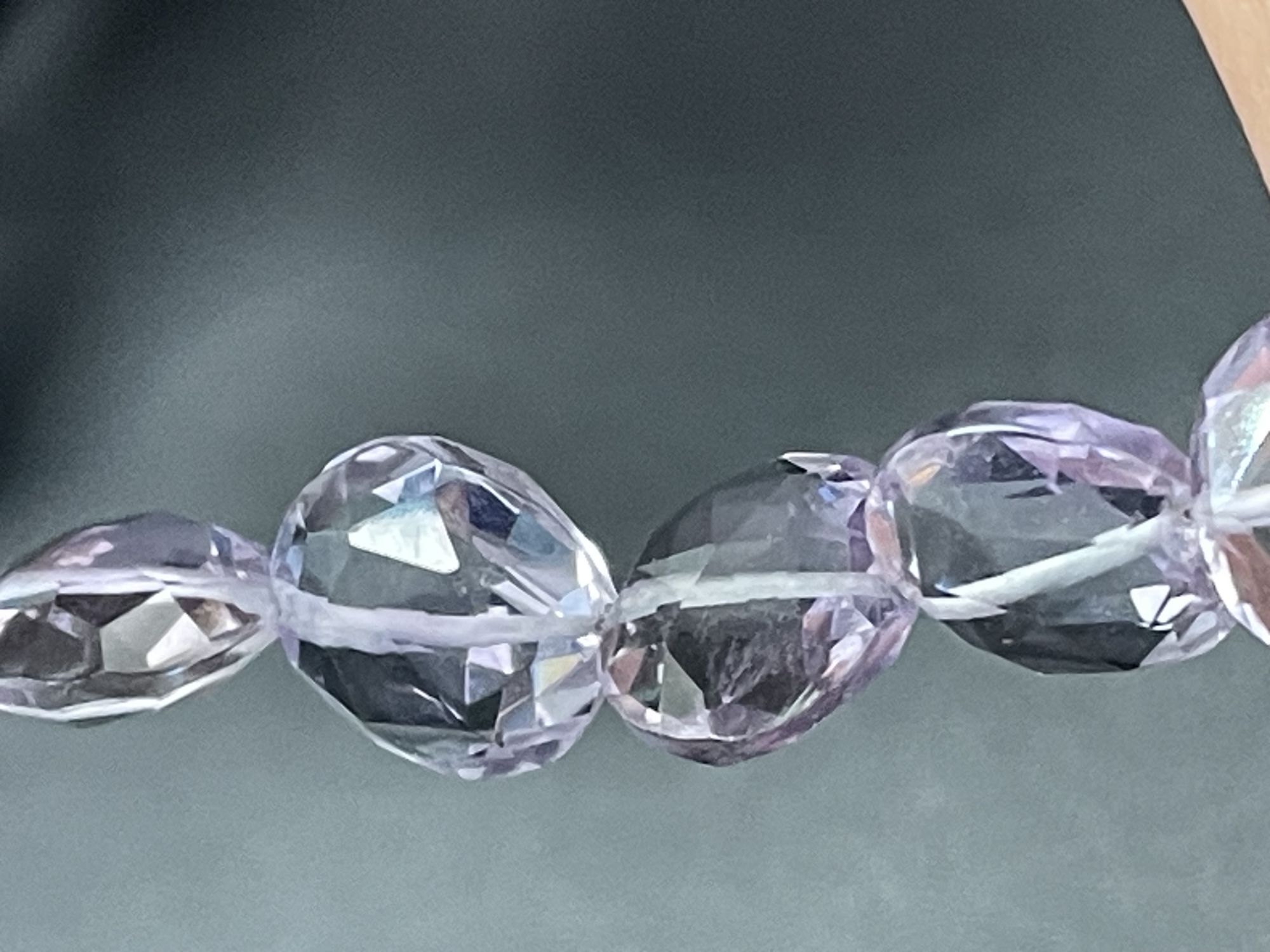 Pink Amethyst Coin Faceted