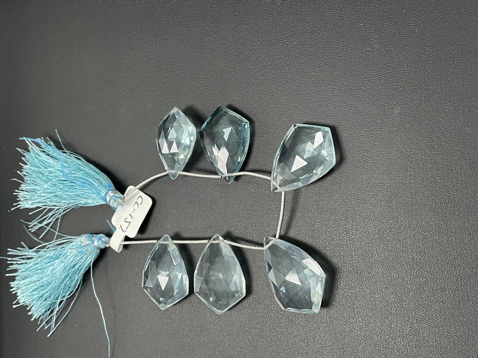 Aqua Hydro Quartz Arrowhead Faceted