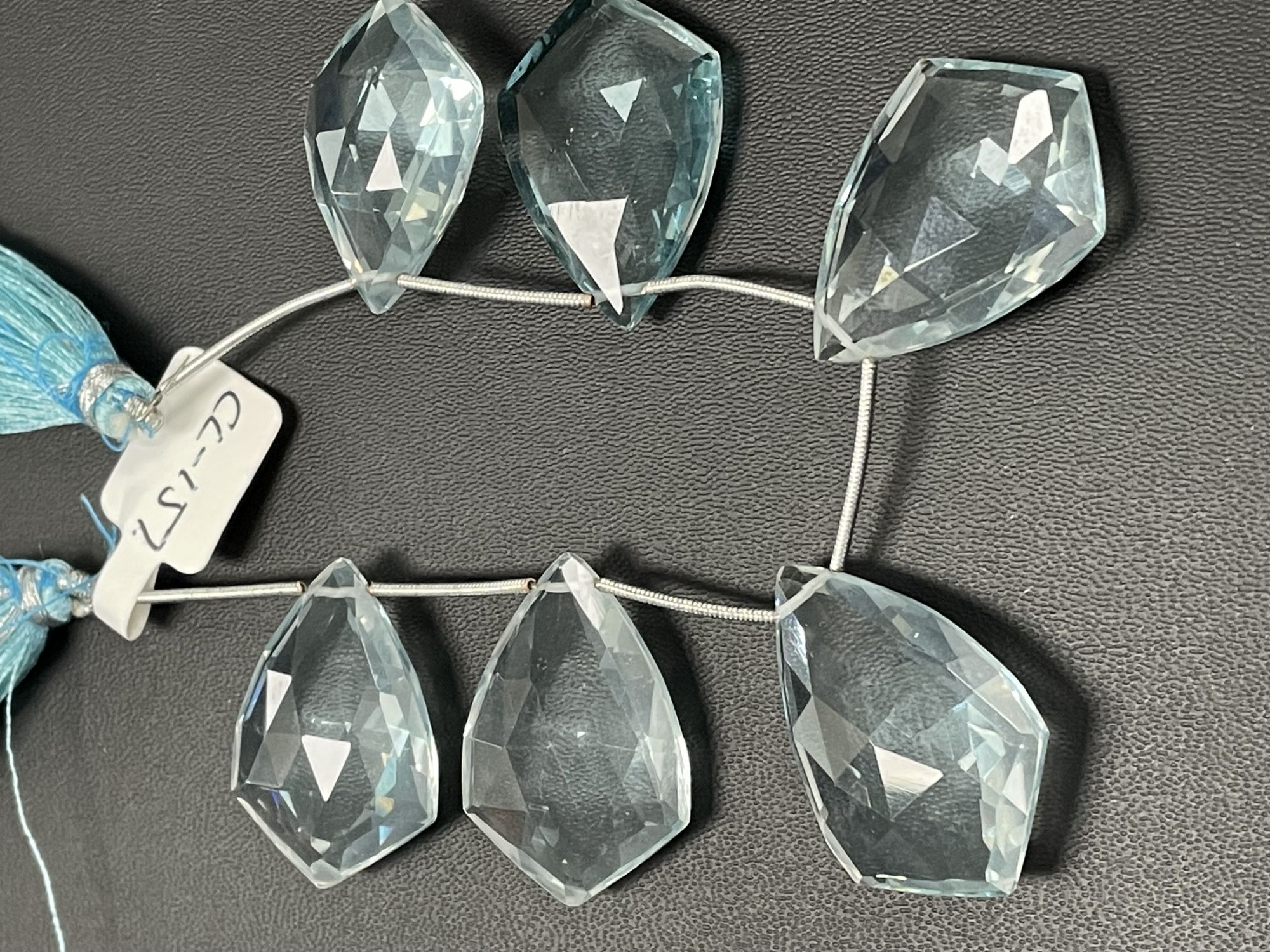 Aqua Hydro Quartz Arrowhead Faceted