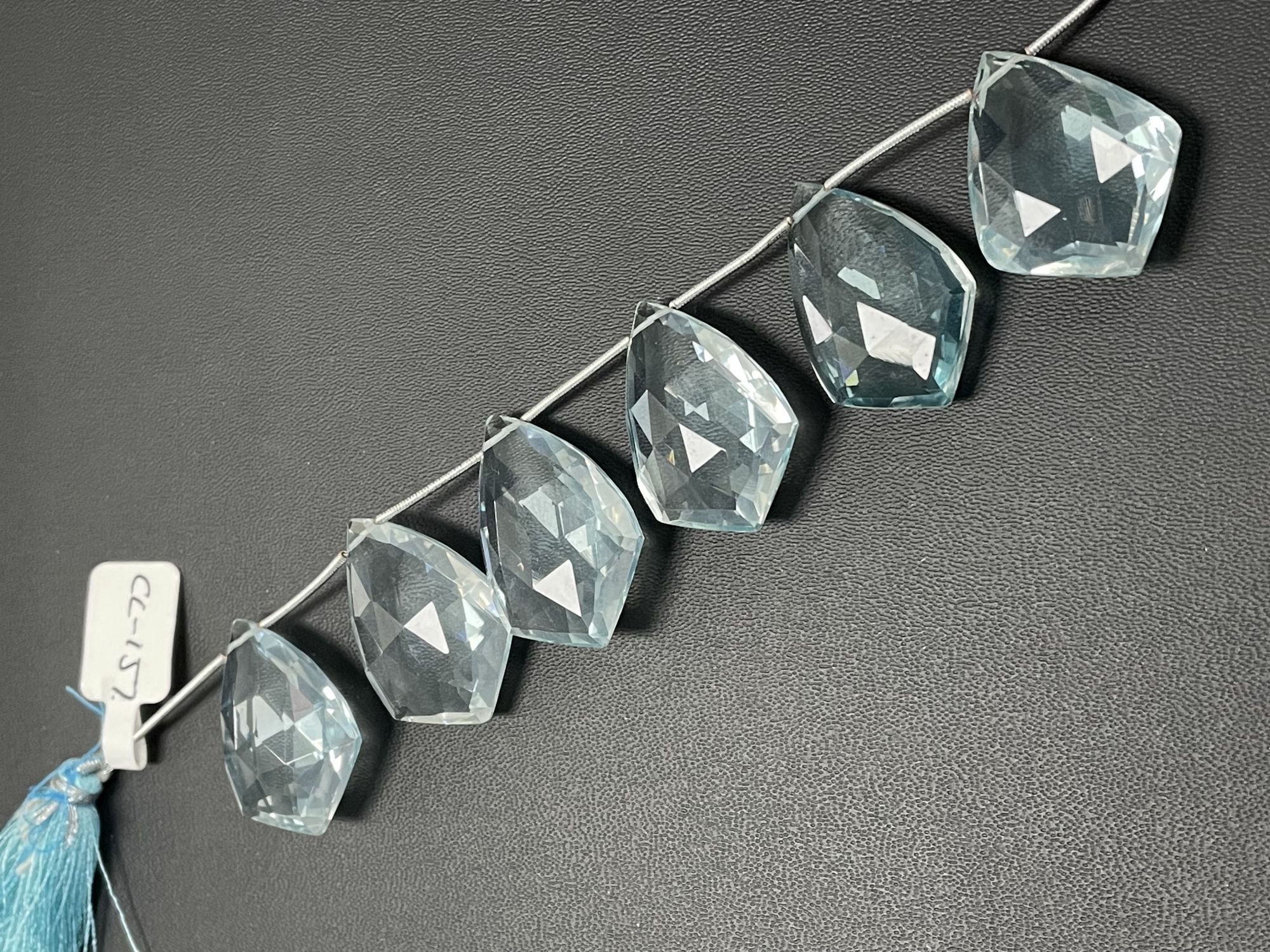 Aqua Hydro Quartz Arrowhead Faceted