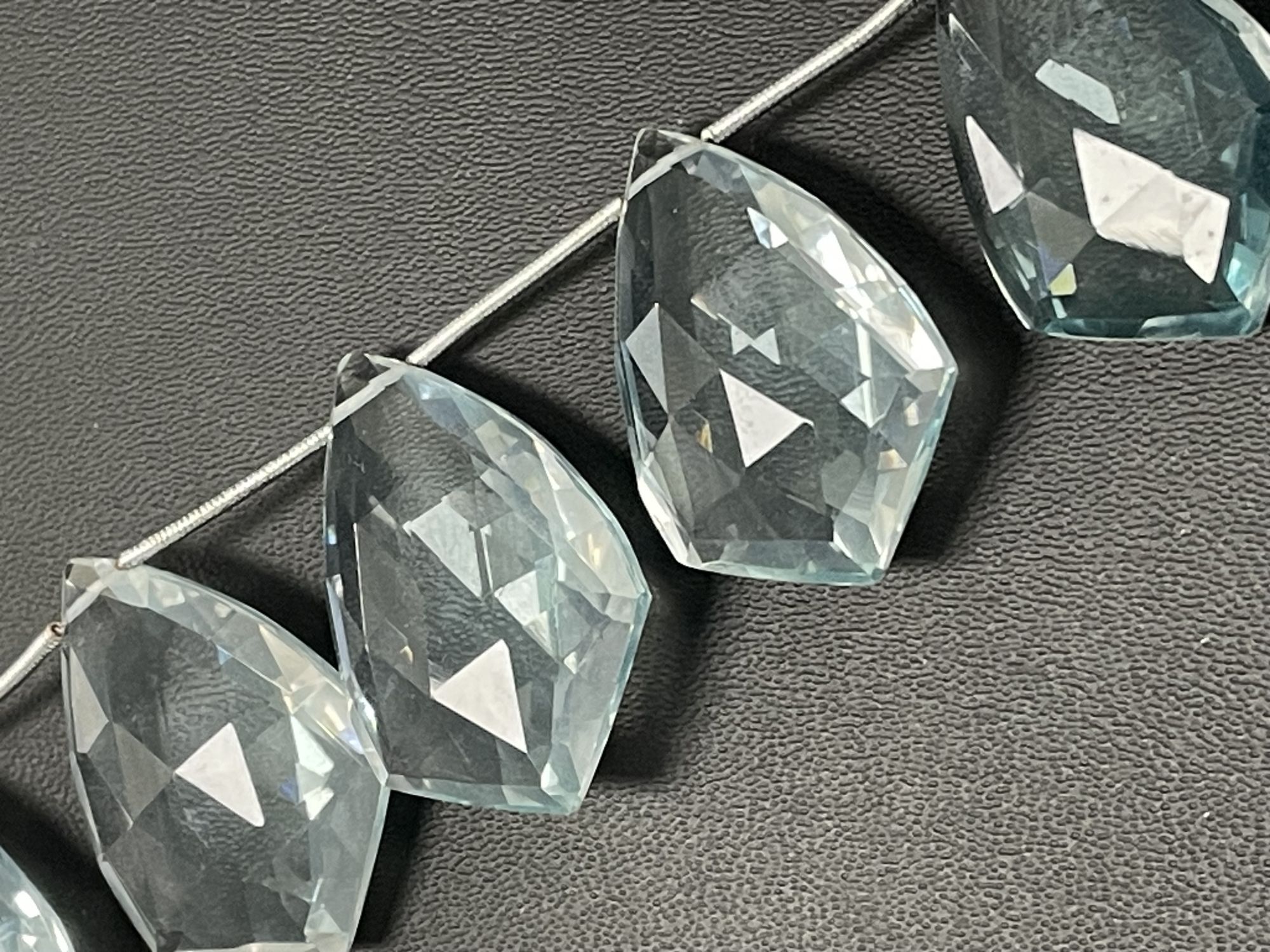 Aqua Hydro Quartz Arrowhead Faceted