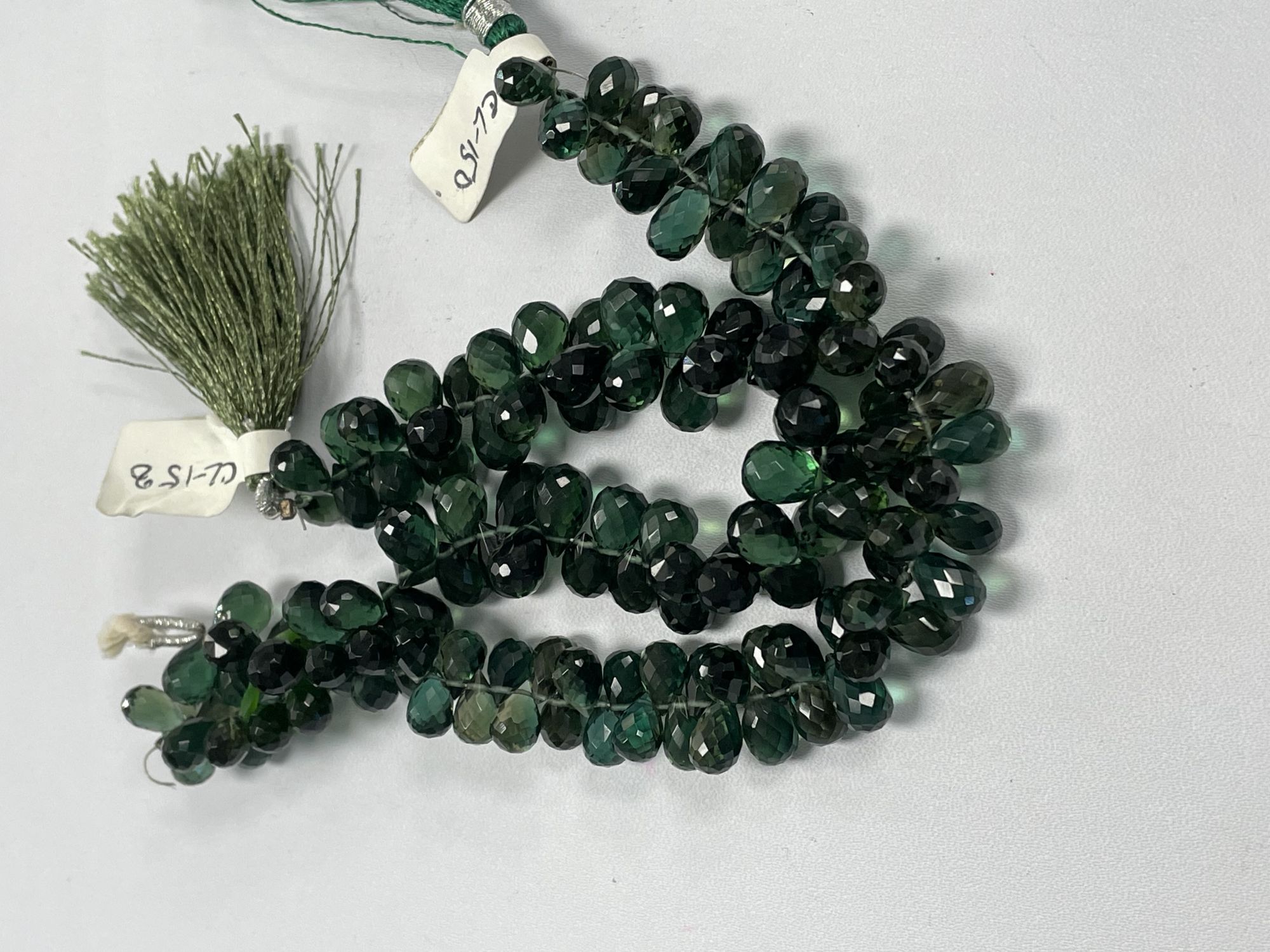 Green Hydro Quartz Drop Faceted
