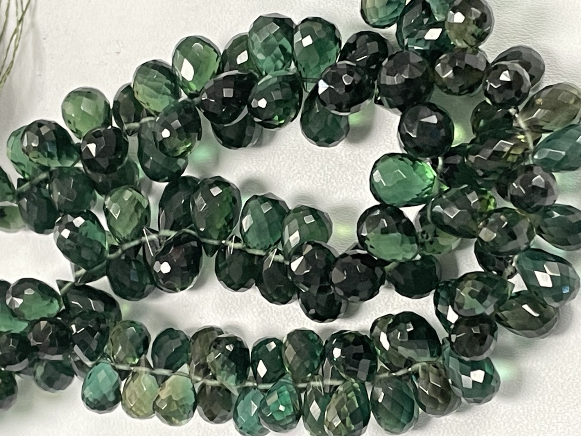 Green Hydro Quartz Drop Faceted