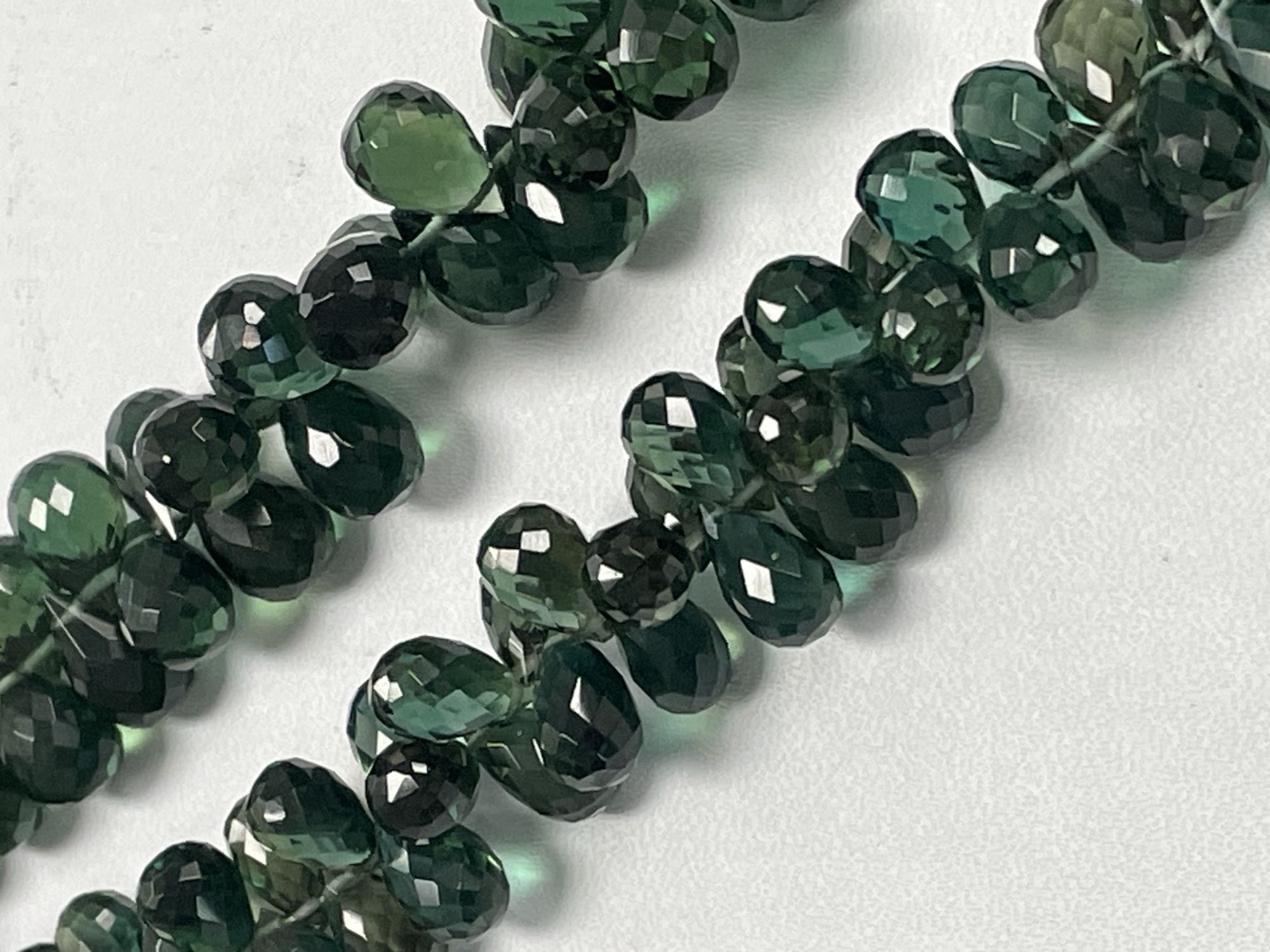 Green Hydro Quartz Drop Faceted