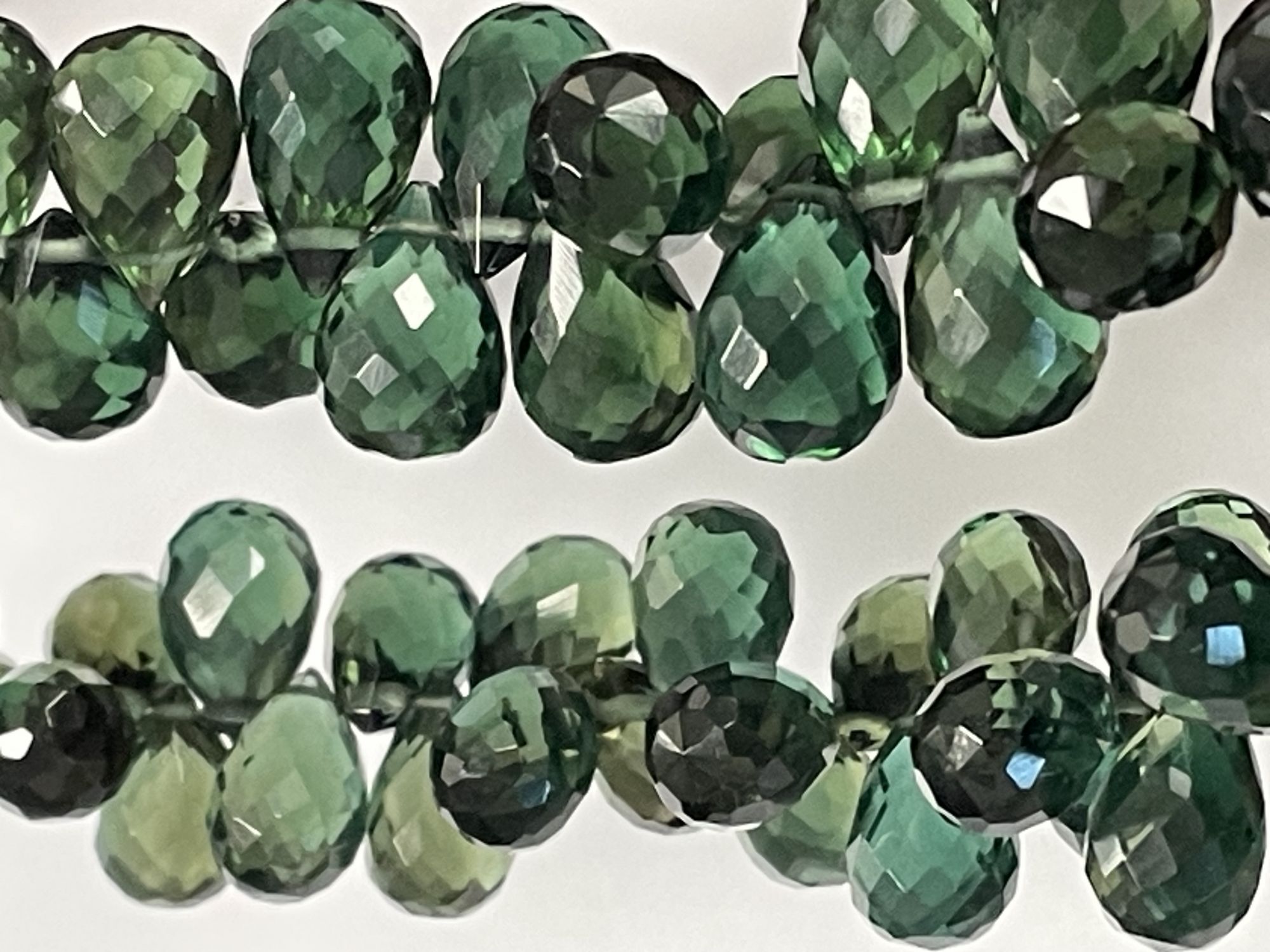 Green Hydro Quartz Drop Faceted