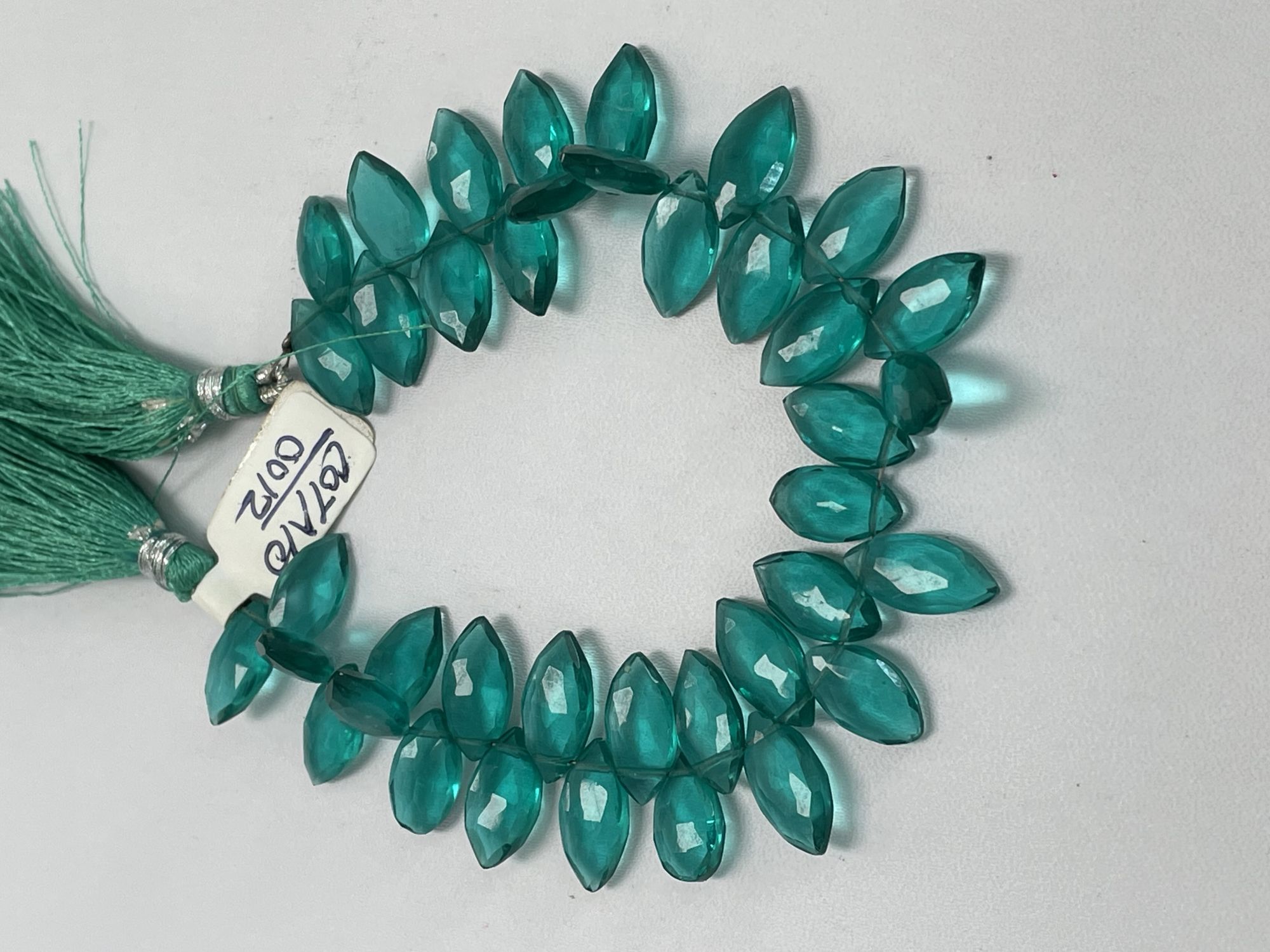 Teal Hydro Quartz Marquise Faceted