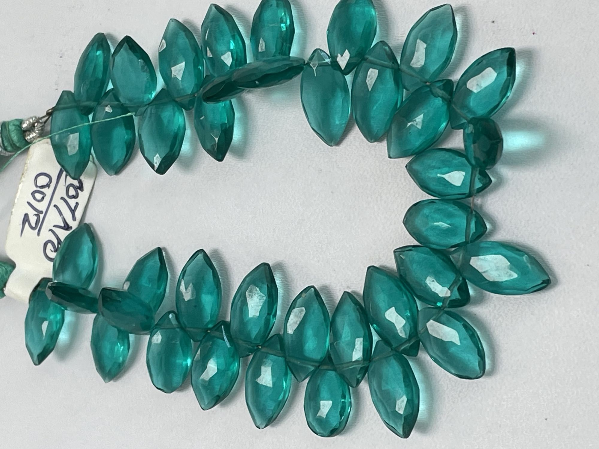 Teal Hydro Quartz Marquise Faceted
