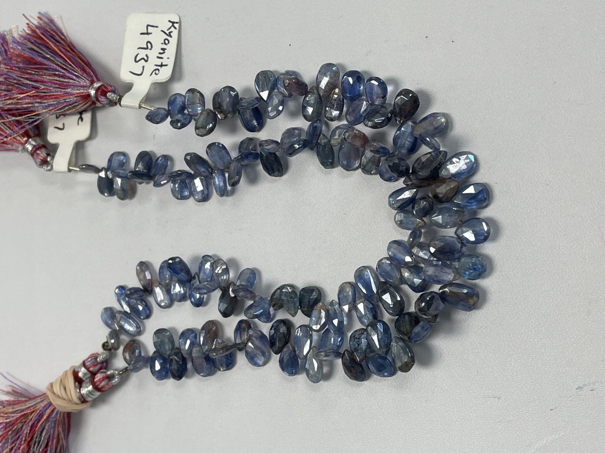 Coated Blue Kyanite Pear Faceted