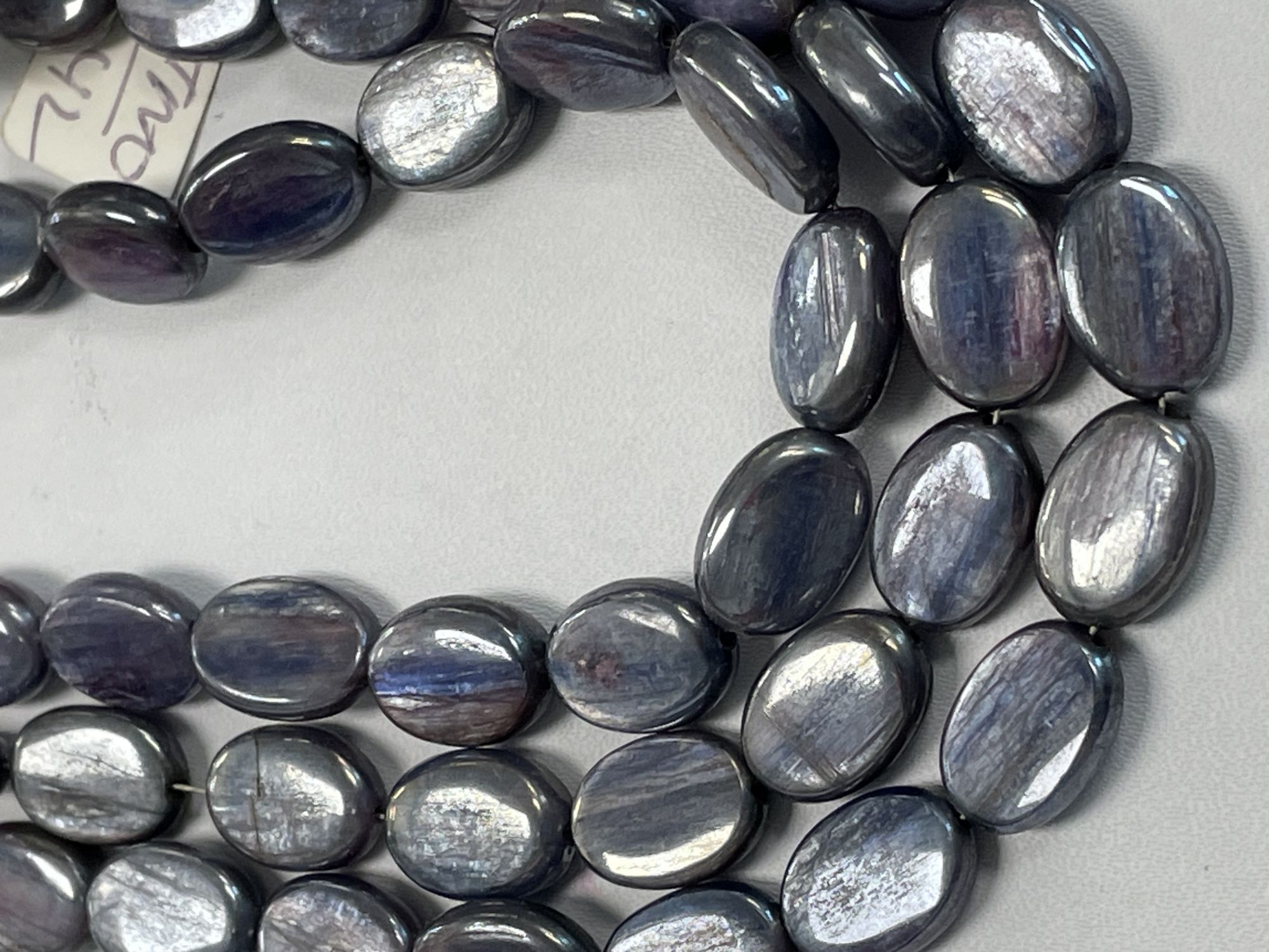 Coated Pink Blue Kyanite Oval Smooth