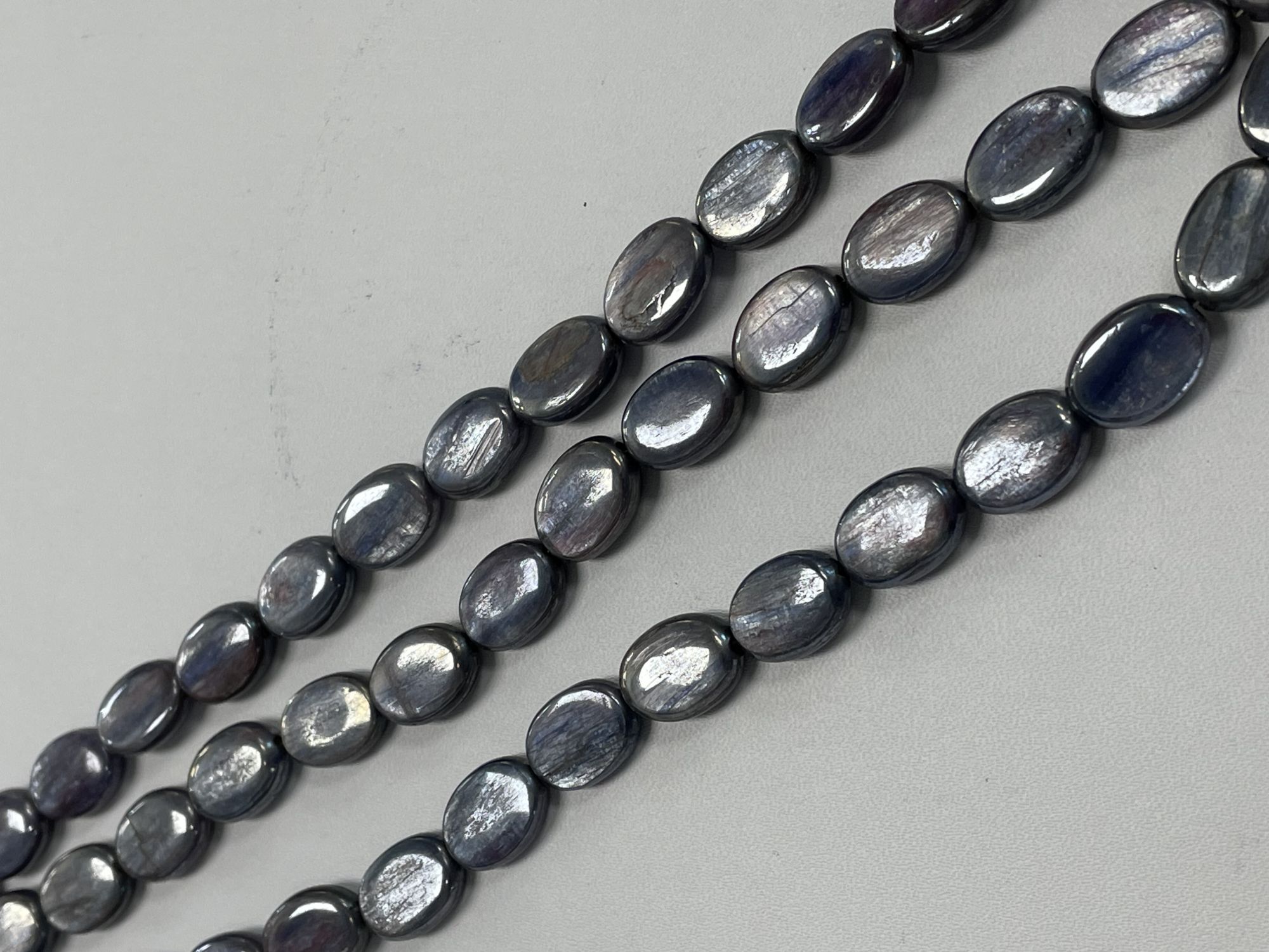 Coated Pink Blue Kyanite Oval Smooth