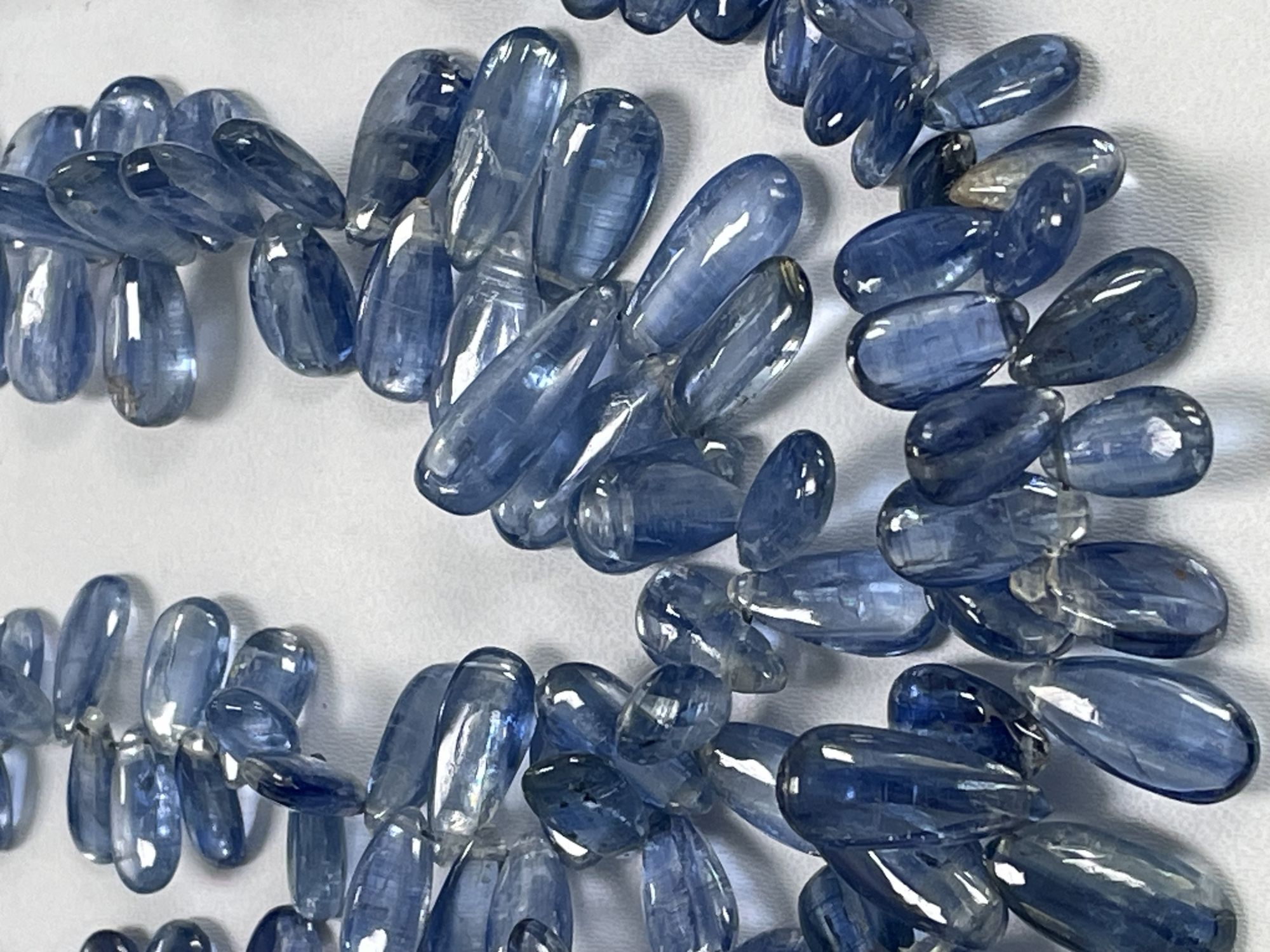 Blue Kyanite Long Pear Smooth