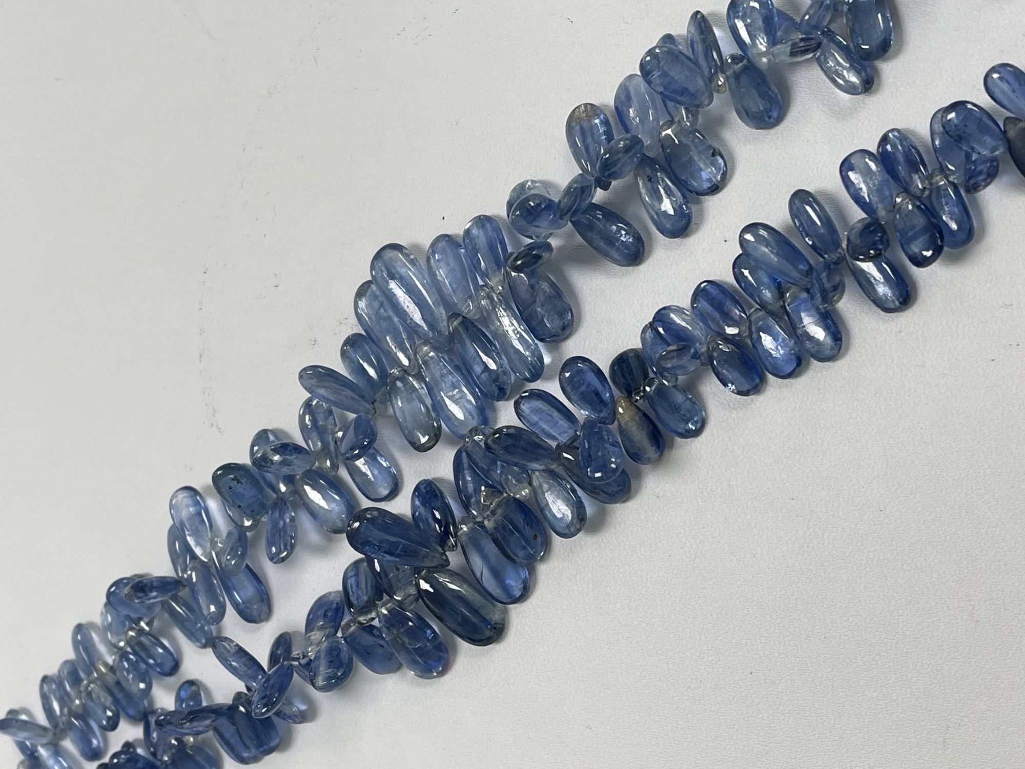 Blue Kyanite Long Pear Smooth