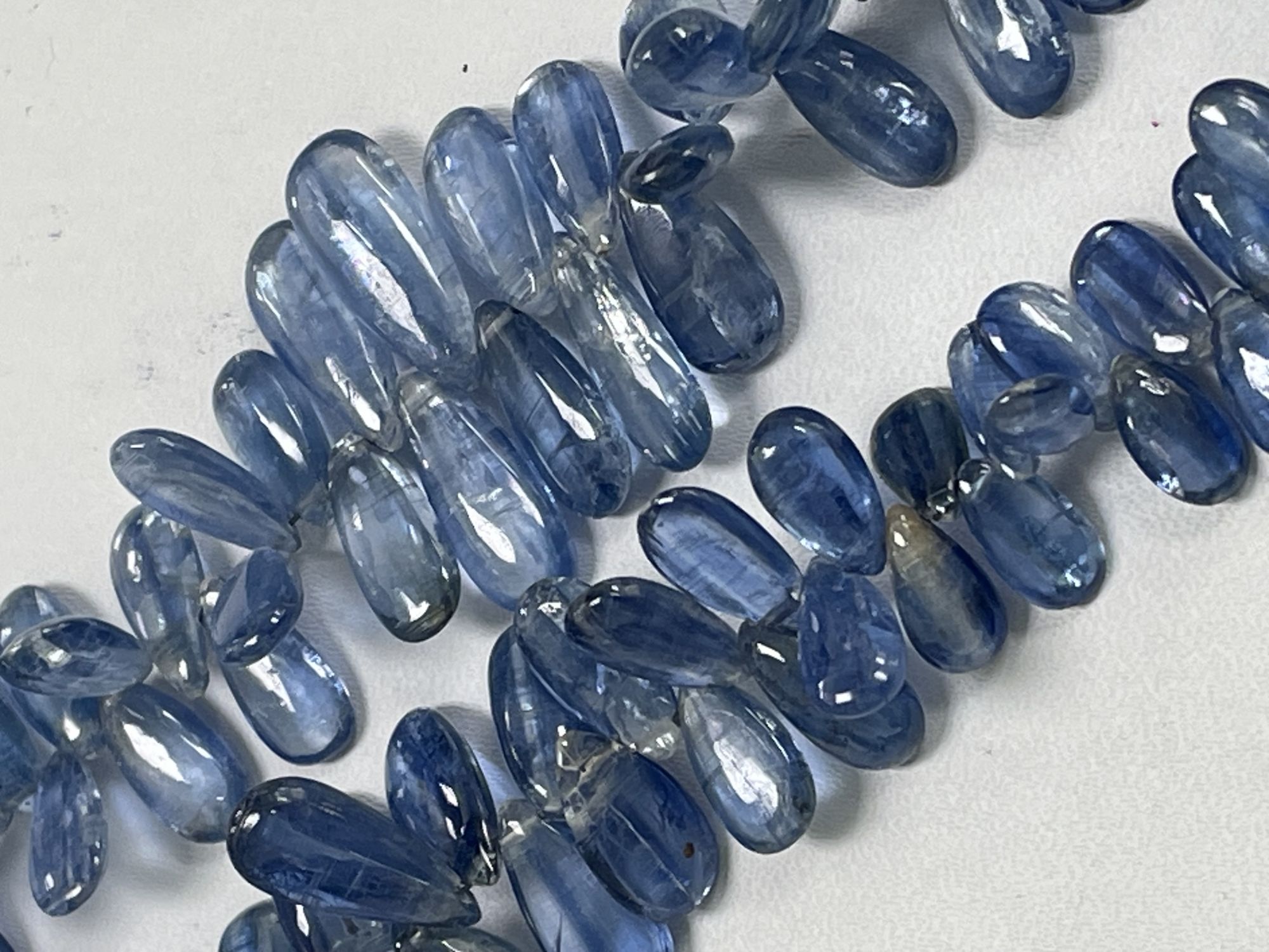 Blue Kyanite Long Pear Smooth