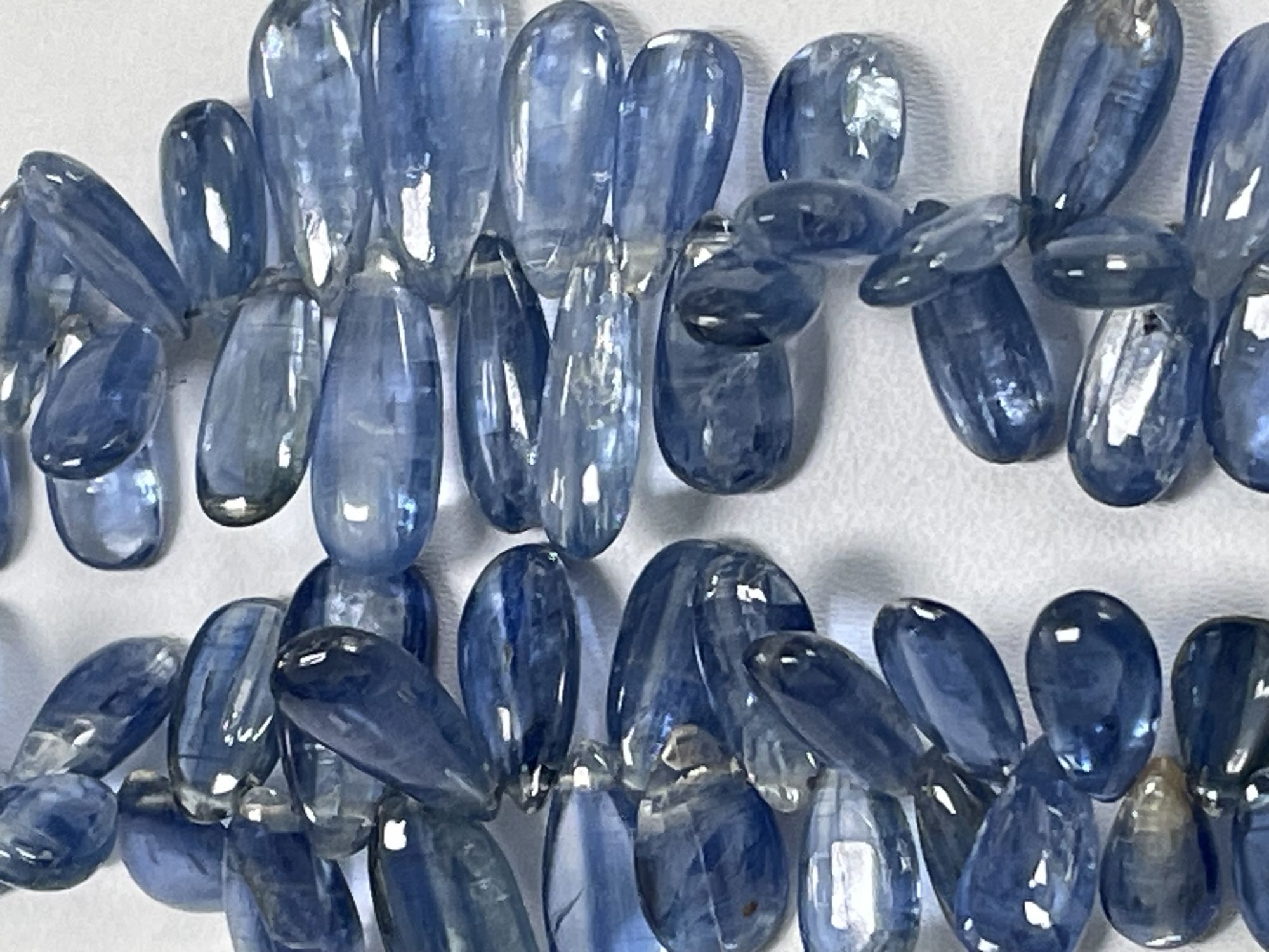 Blue Kyanite Long Pear Smooth