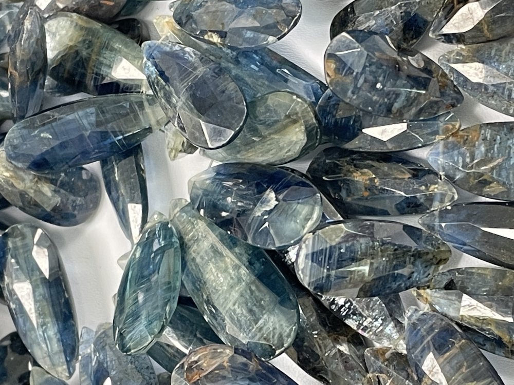 Blue Kyanite Long Pear Faceted