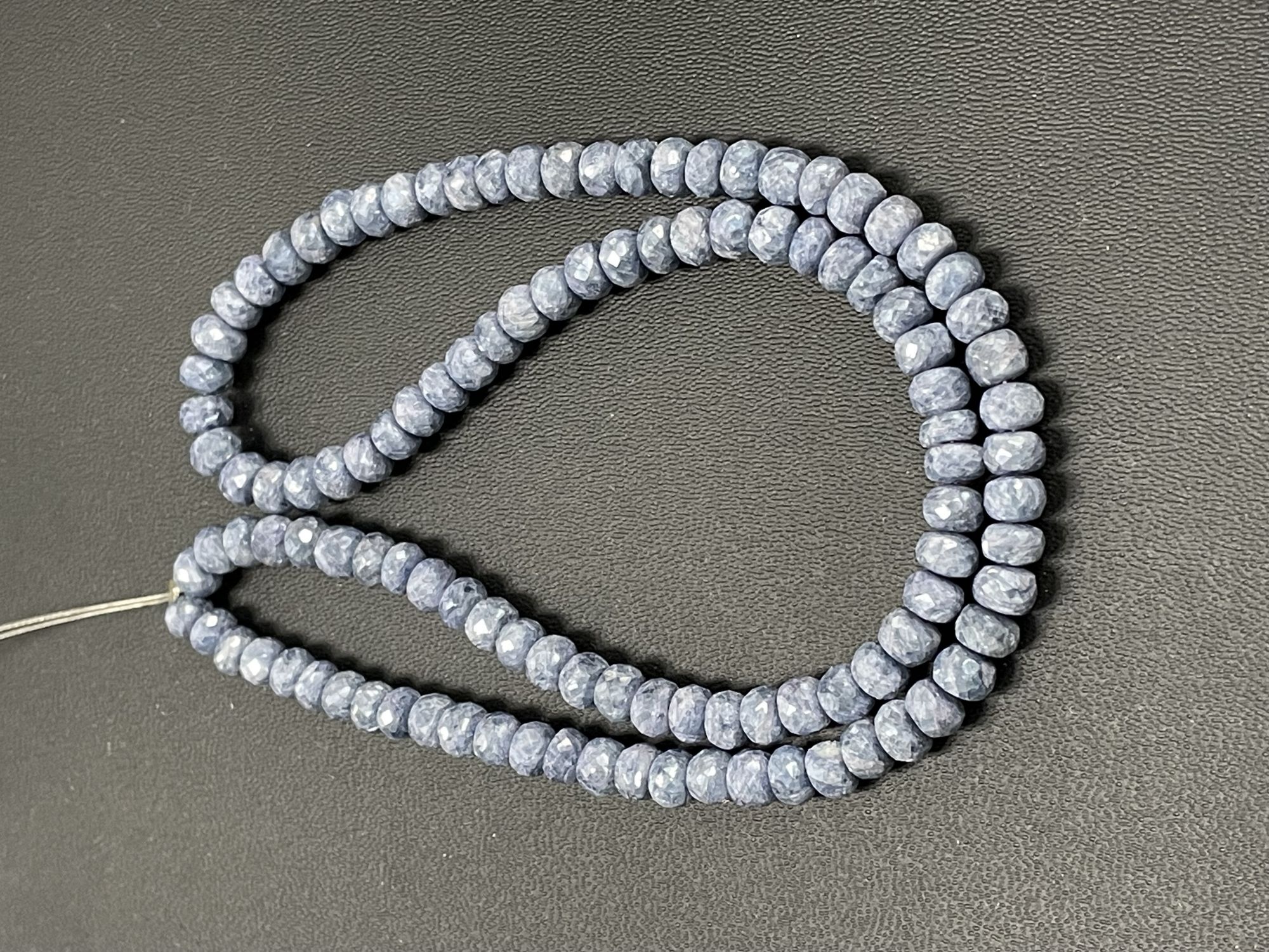 Coated Blue Sapphire Rondelle Faceted