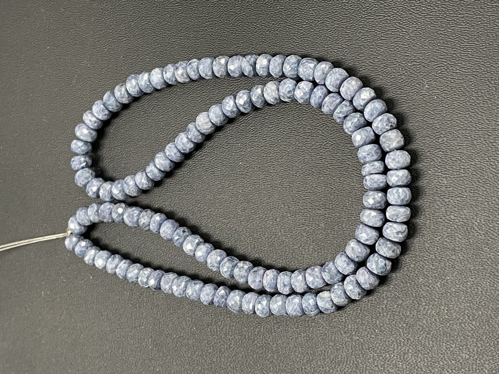 Coated Blue Sapphire Rondelle Faceted