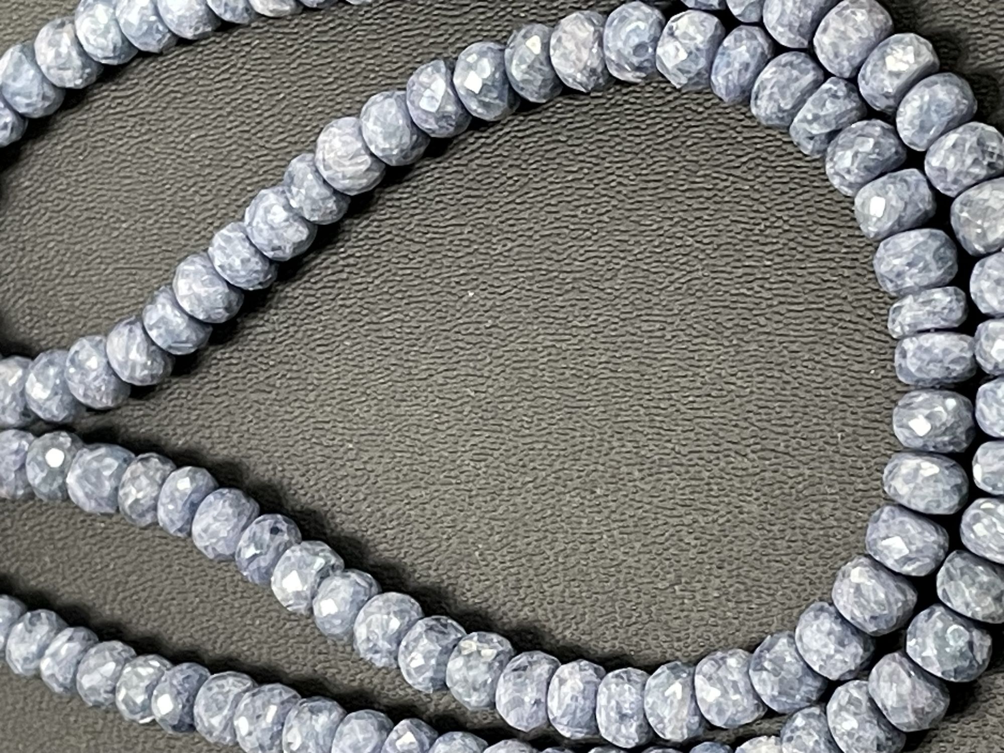 Coated Blue Sapphire Rondelle Faceted