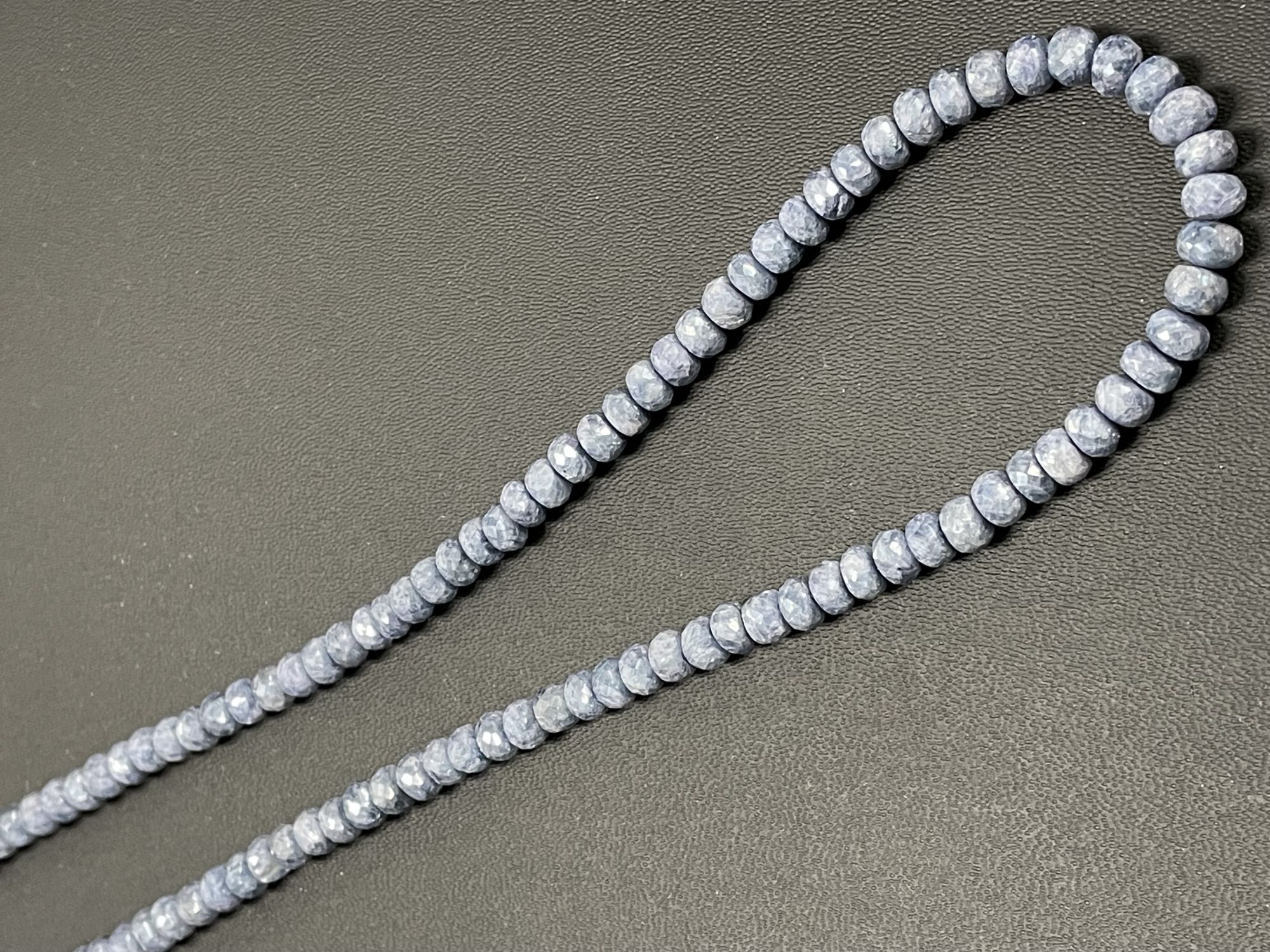 Coated Blue Sapphire Rondelle Faceted