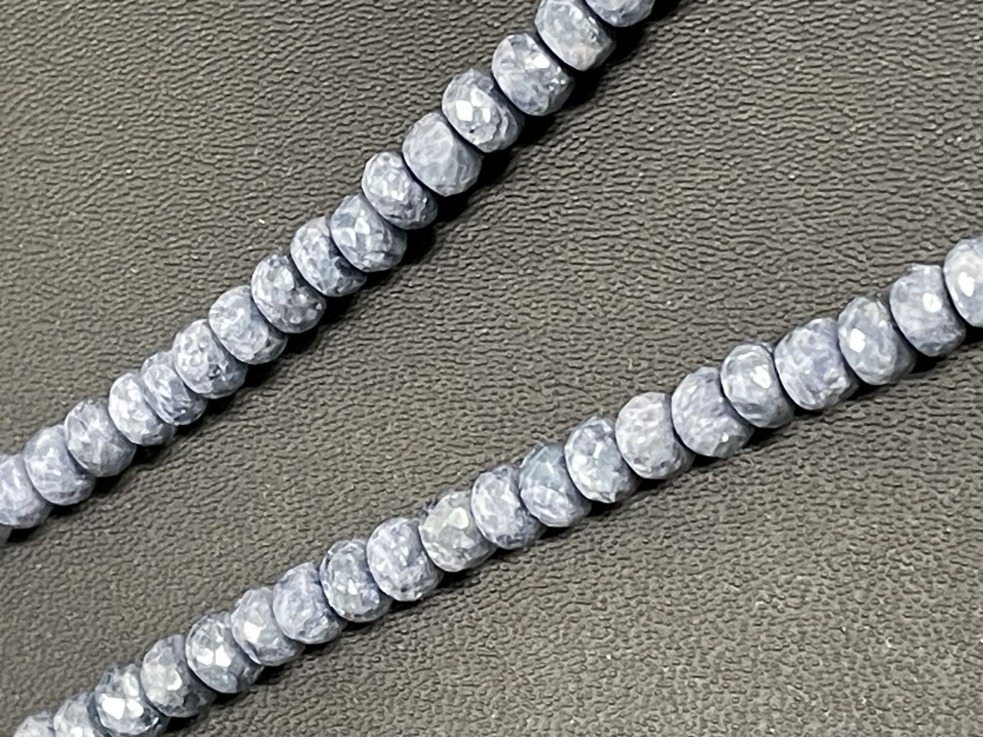 Coated Blue Sapphire Rondelle Faceted