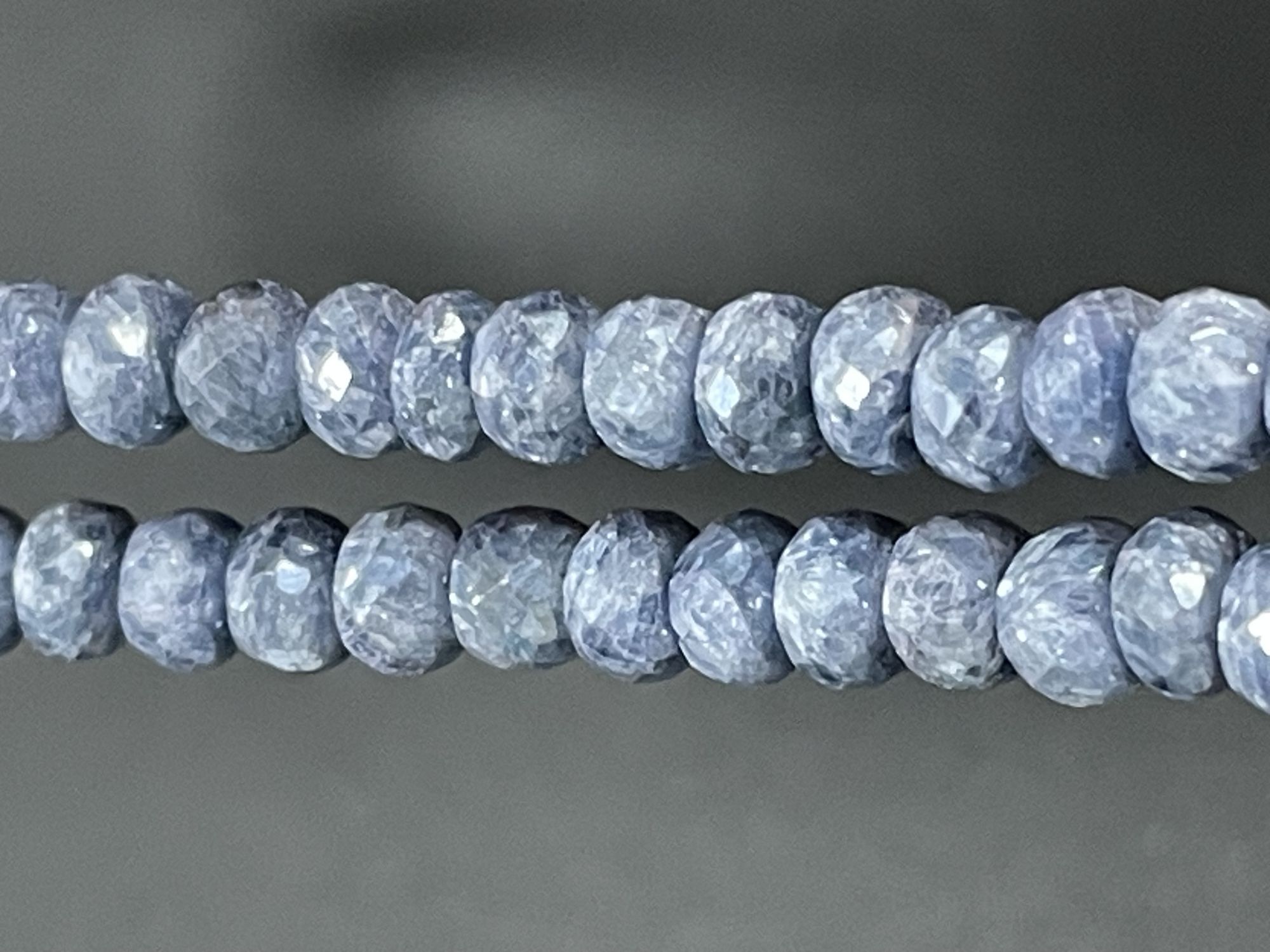 Coated Blue Sapphire Rondelle Faceted