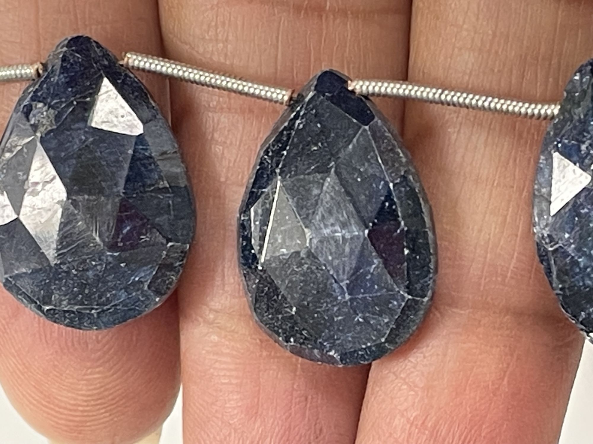 Blue Sapphire Pear Faceted
