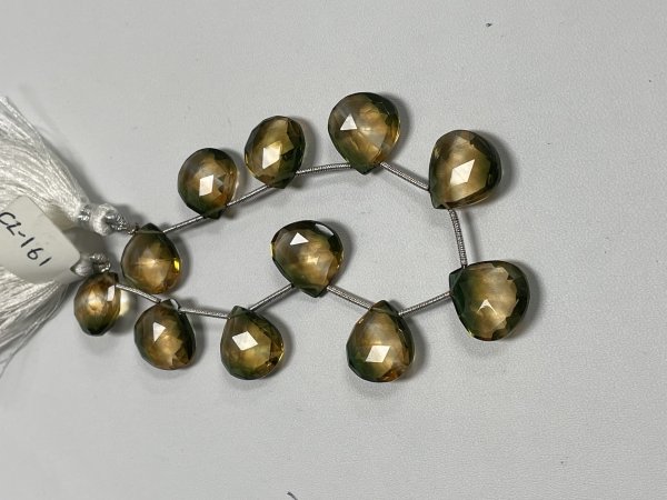 Perles En Cœur Lisse En Quartz Hydro Citrine - 8-9 Mm - Lot De 130 Carats - Couleur Orange éclatante