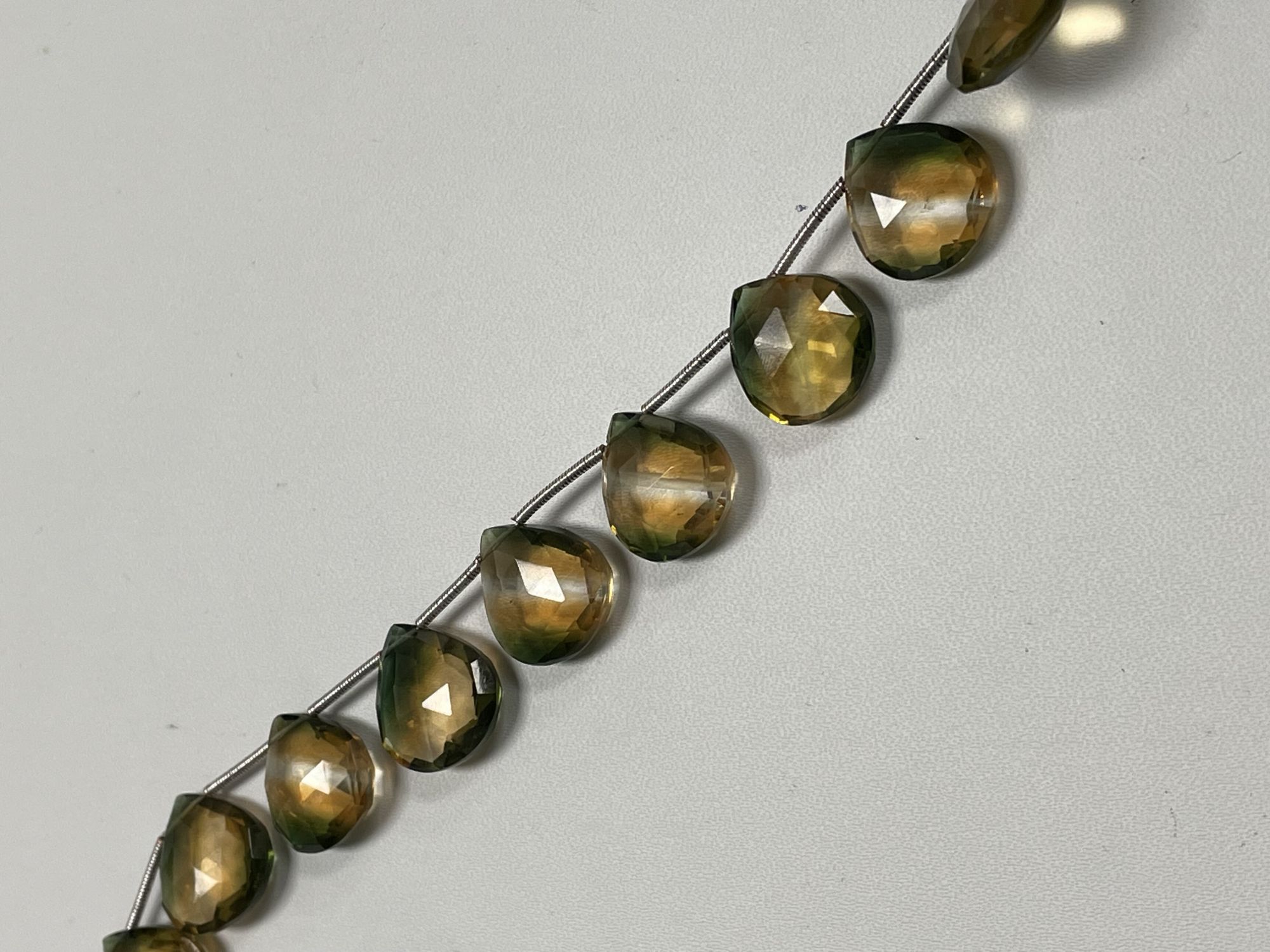 Bi Color Hydro Quartz Heart Faceted