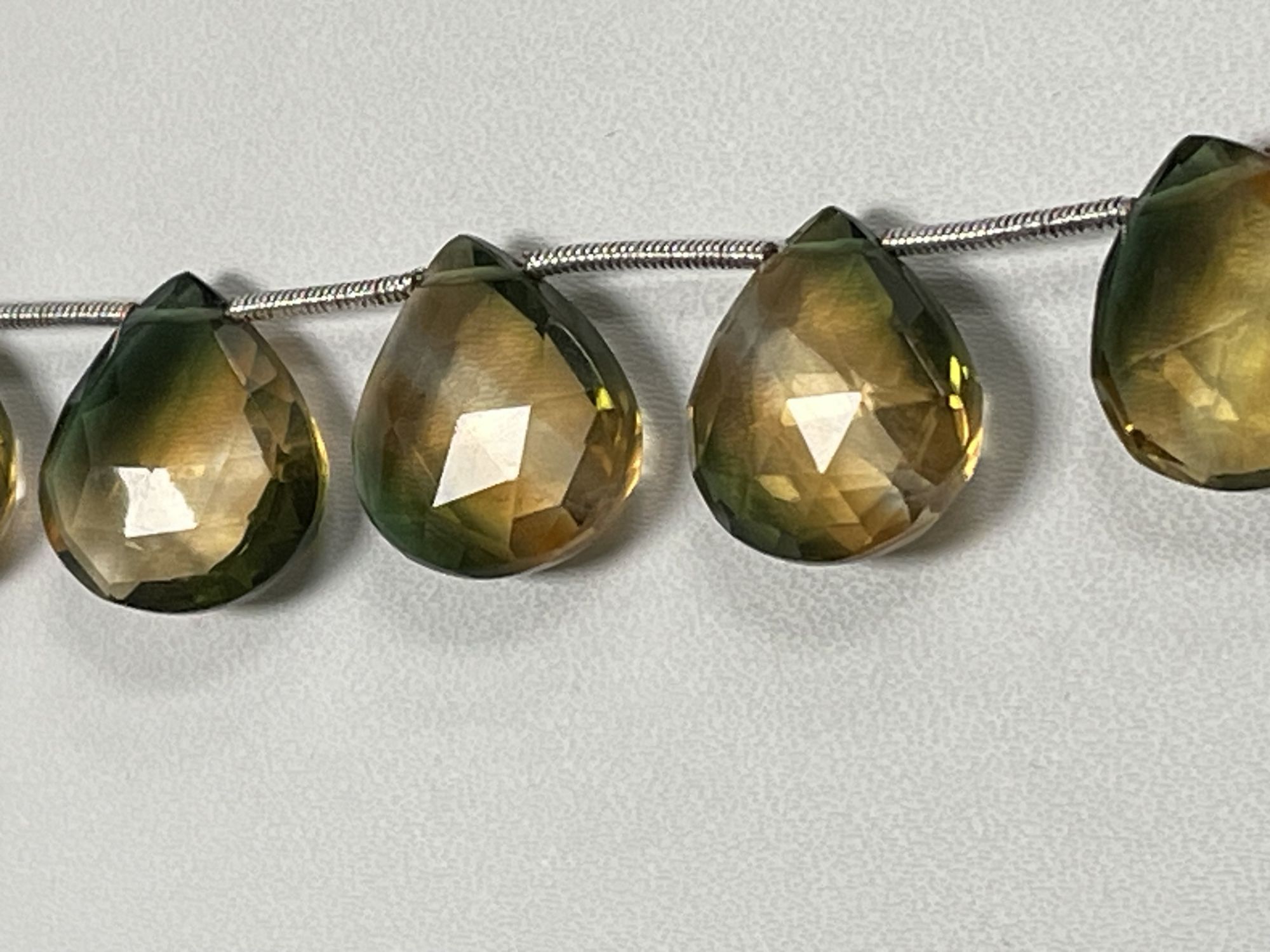 Bi Color Hydro Quartz Heart Faceted