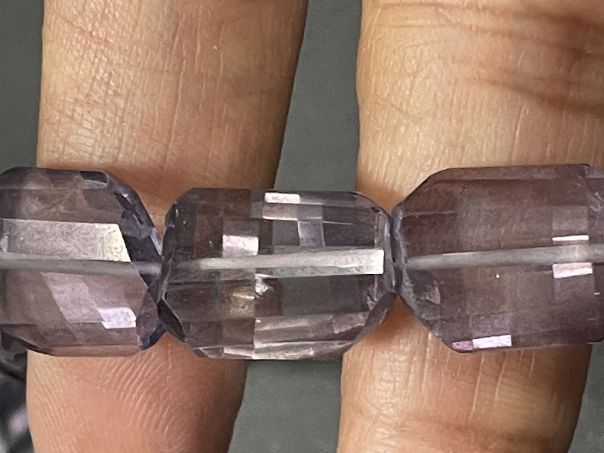 Purple Mystic Quartz Nugget Faceted