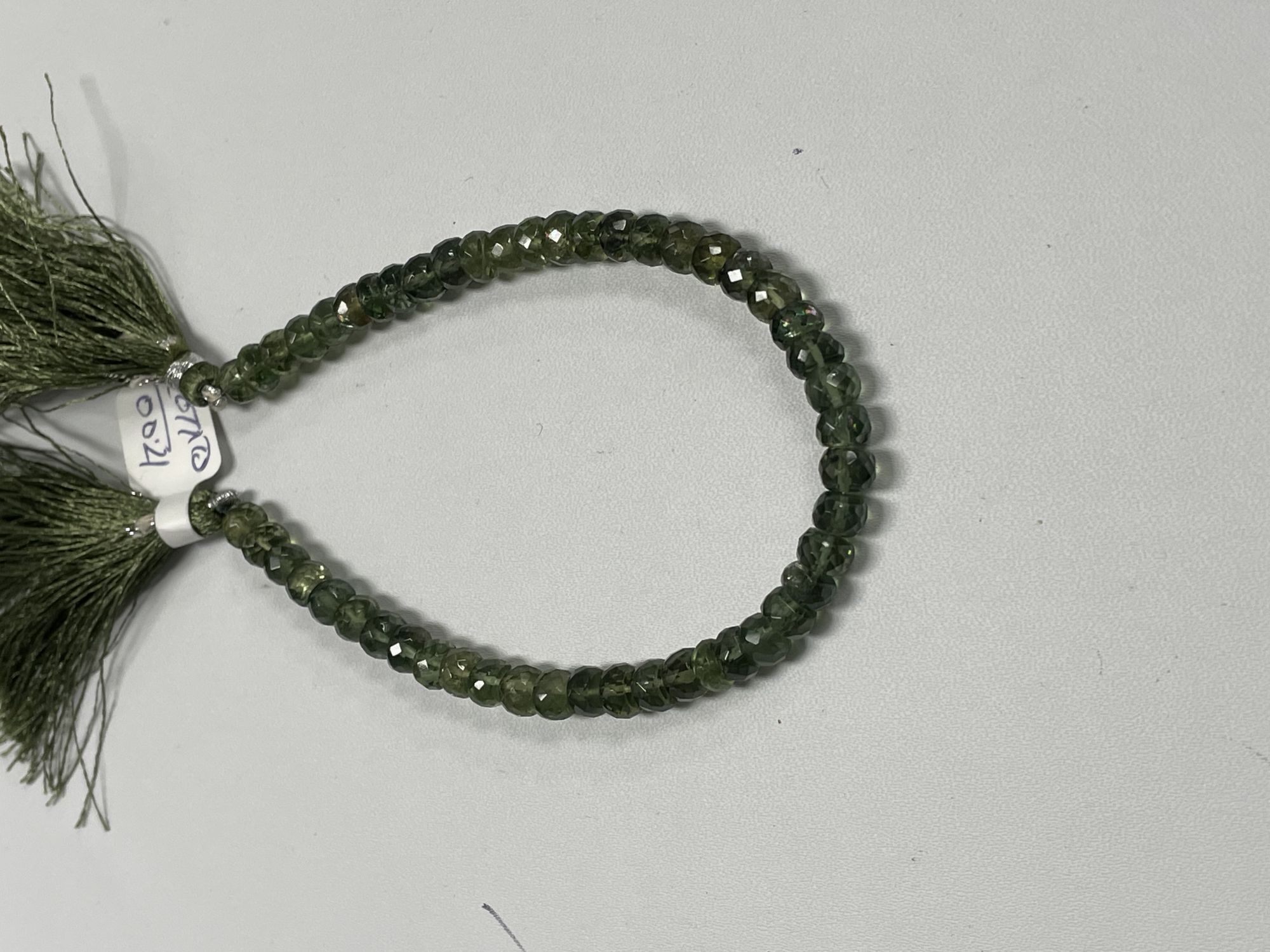 Green Apatite Rondelle Faceted