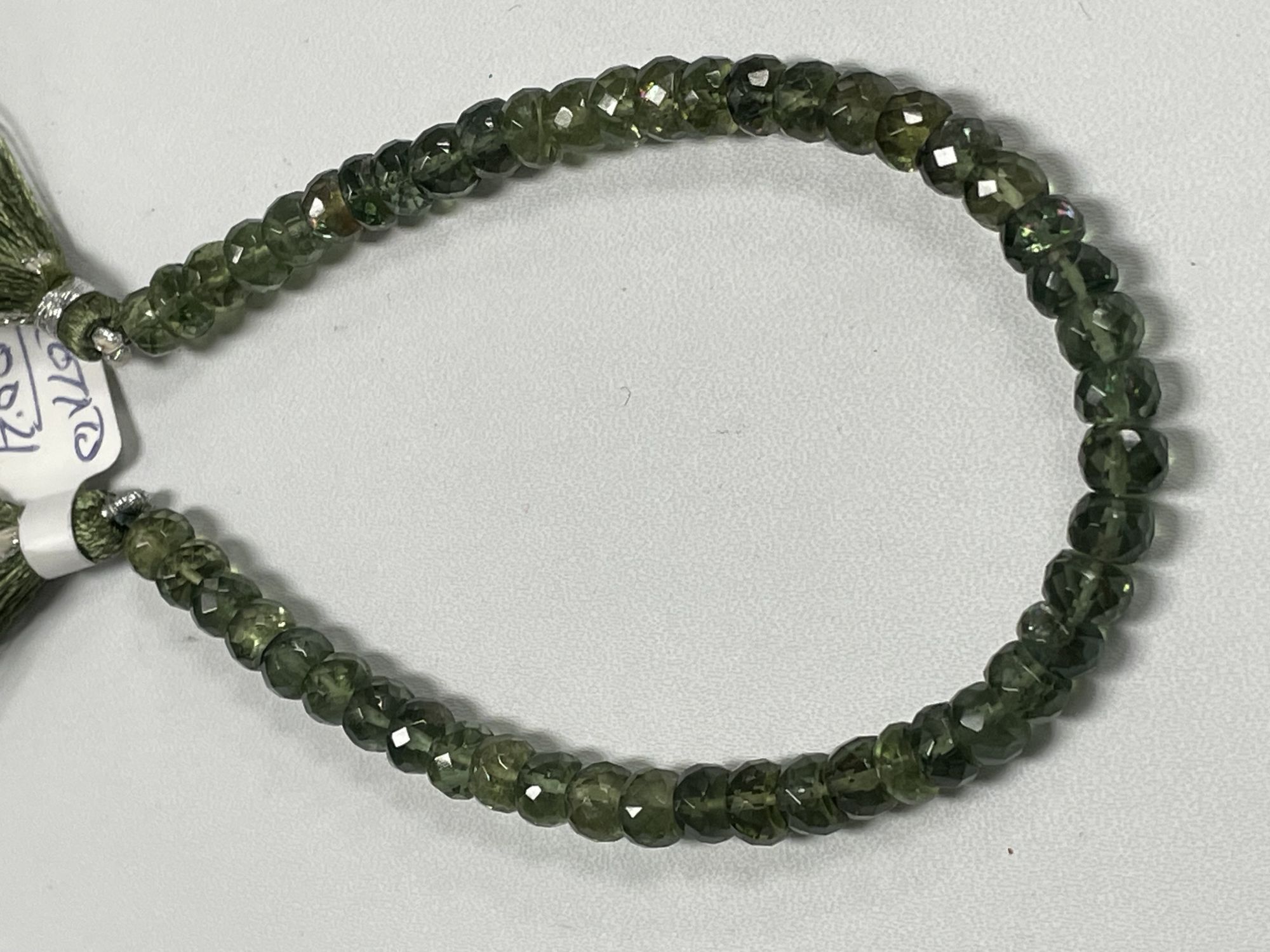 Green Apatite Rondelle Faceted