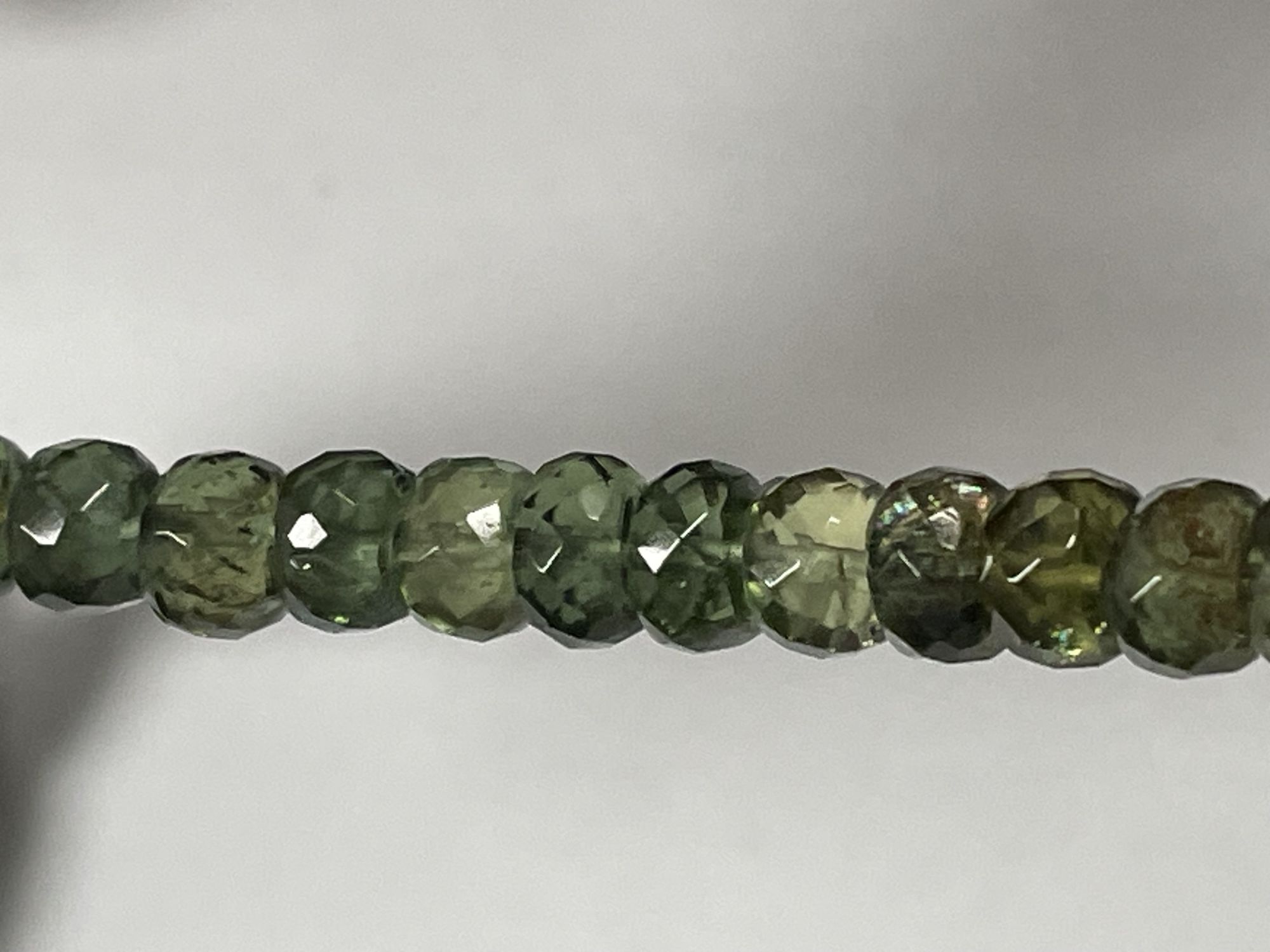 Green Apatite Rondelle Faceted