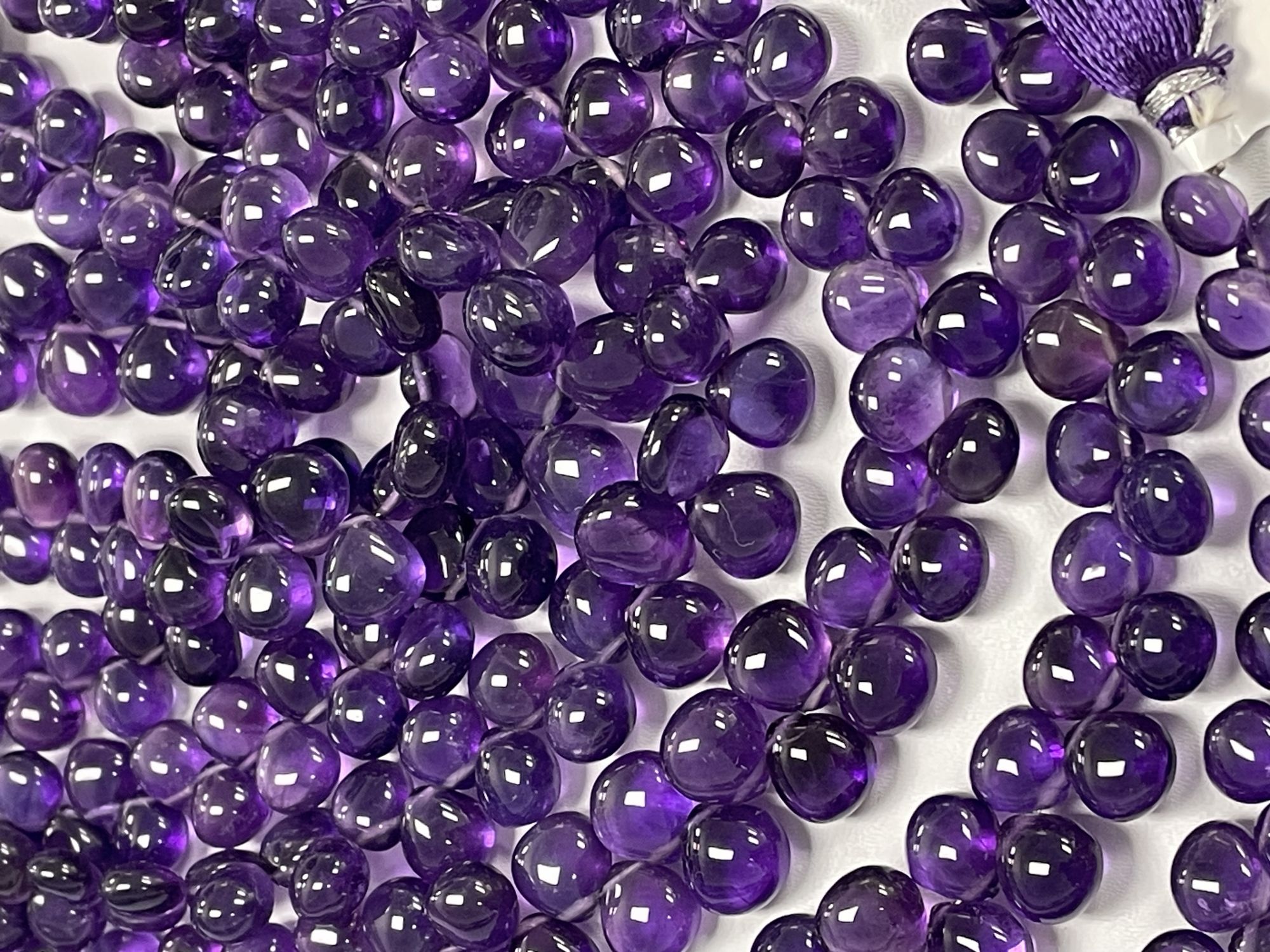 Purple Amethyst Heart Smooth