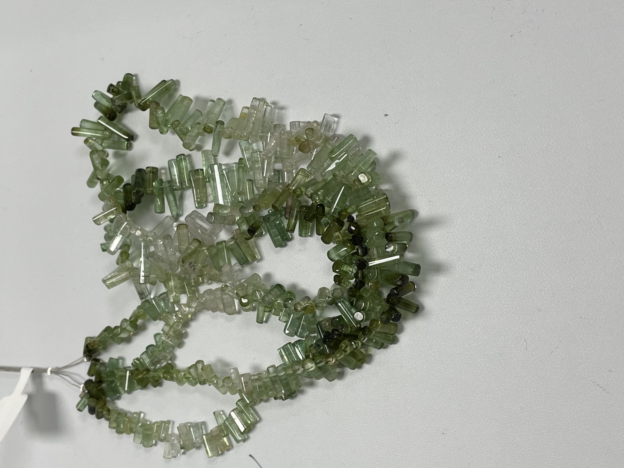 Shaded Green Tourmaline Tube Smooth