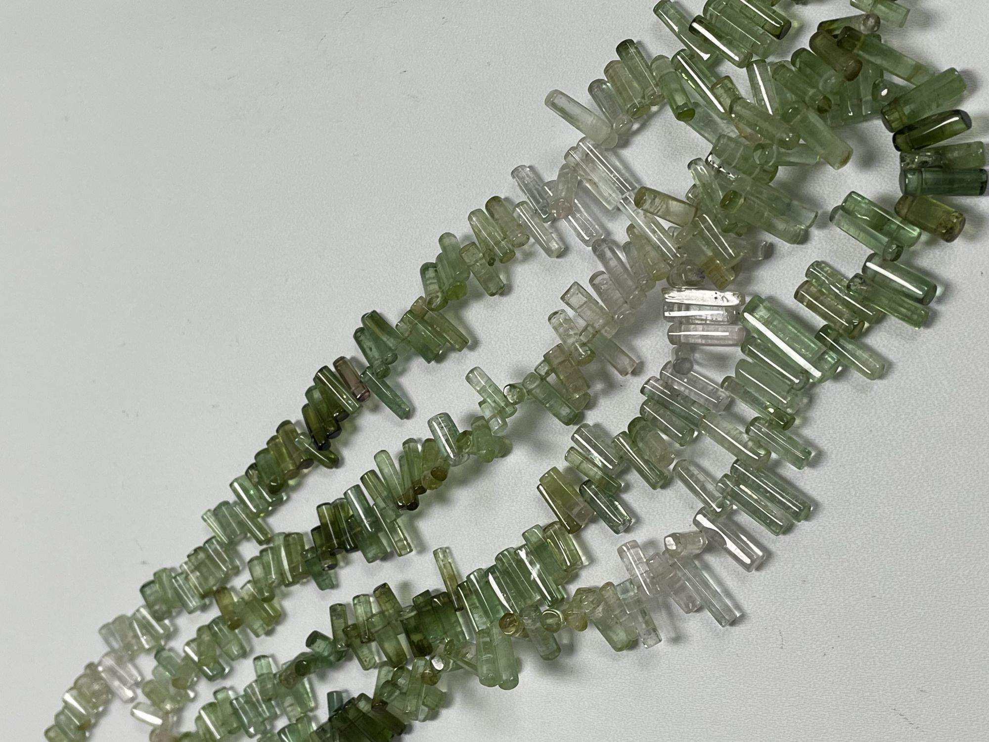 Shaded Green Tourmaline Tube Smooth