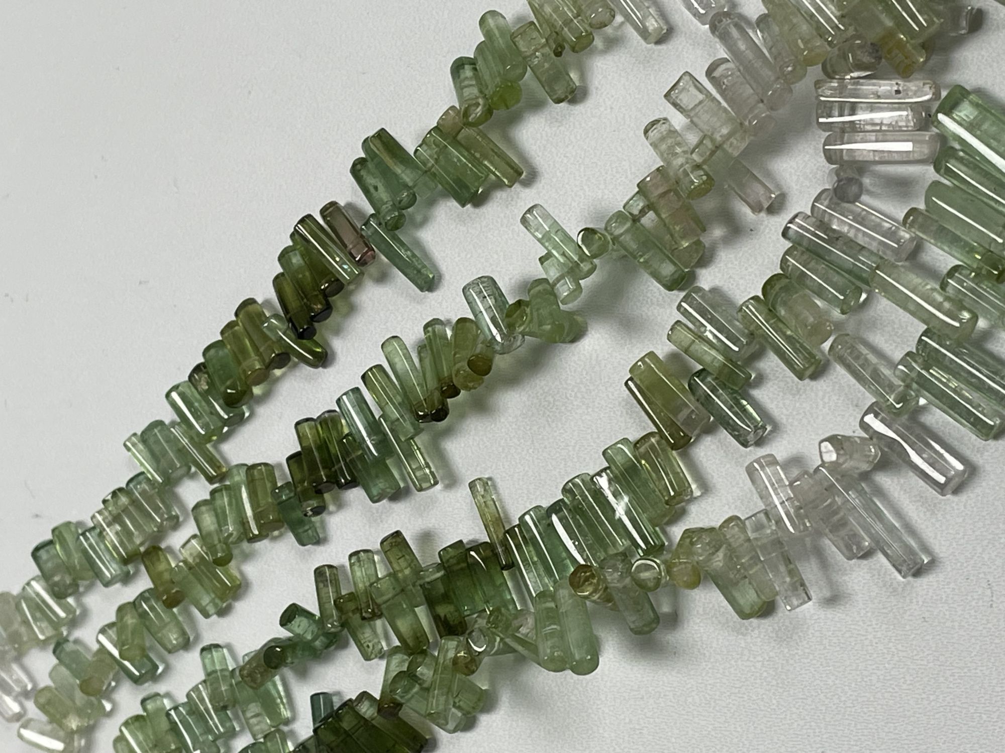 Shaded Green Tourmaline Tube Smooth