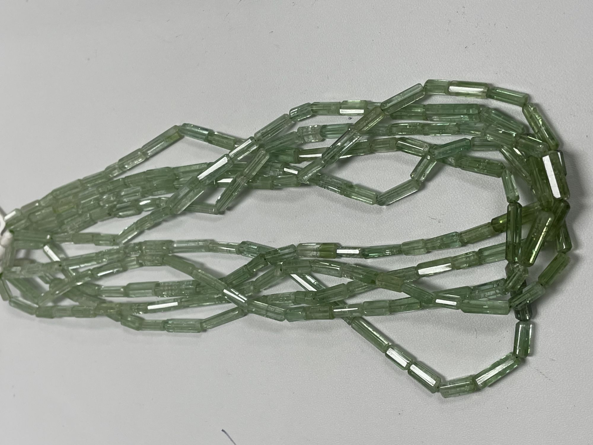 Green Tourmaline Tube Smooth