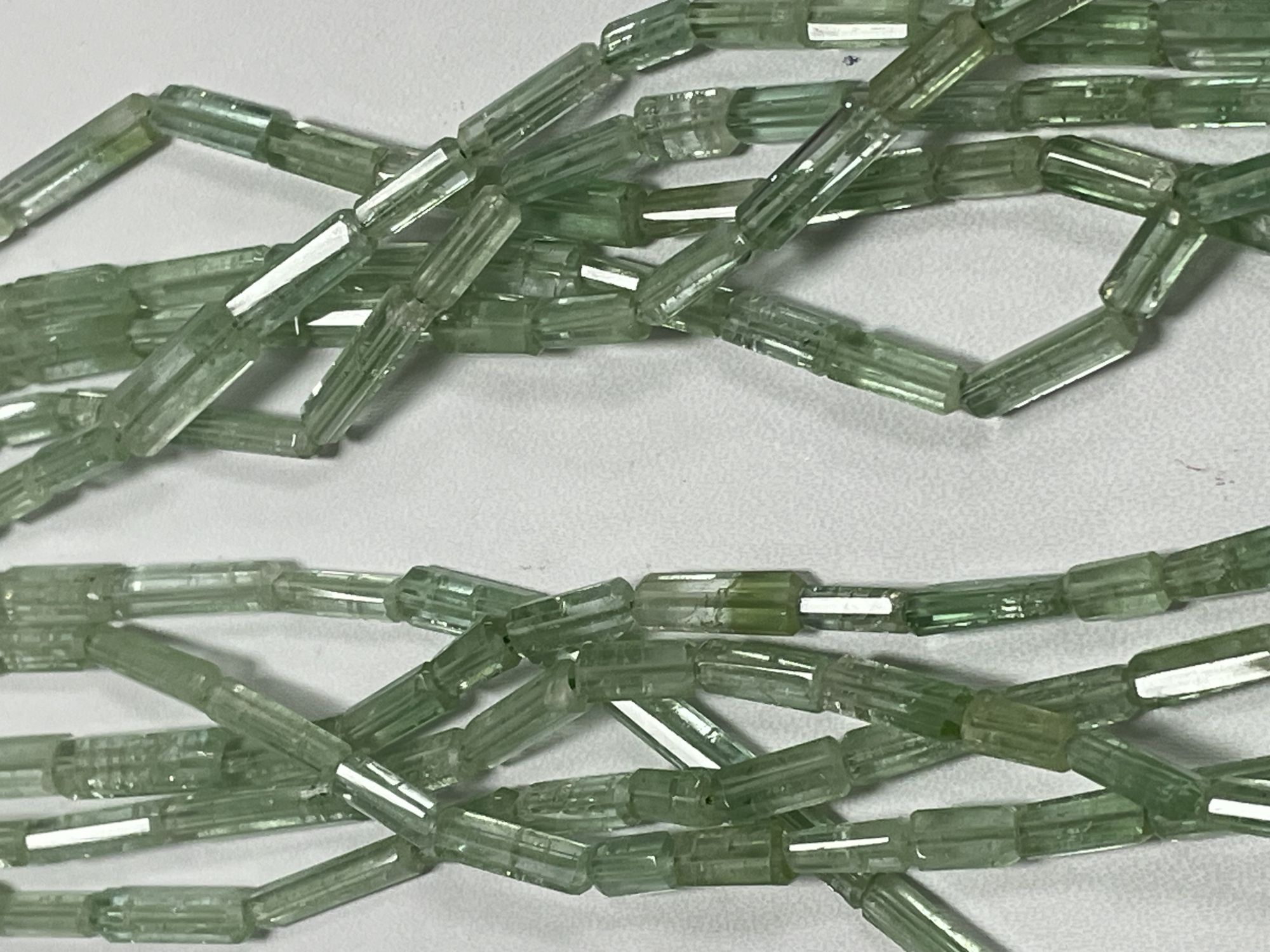 Green Tourmaline Tube Smooth