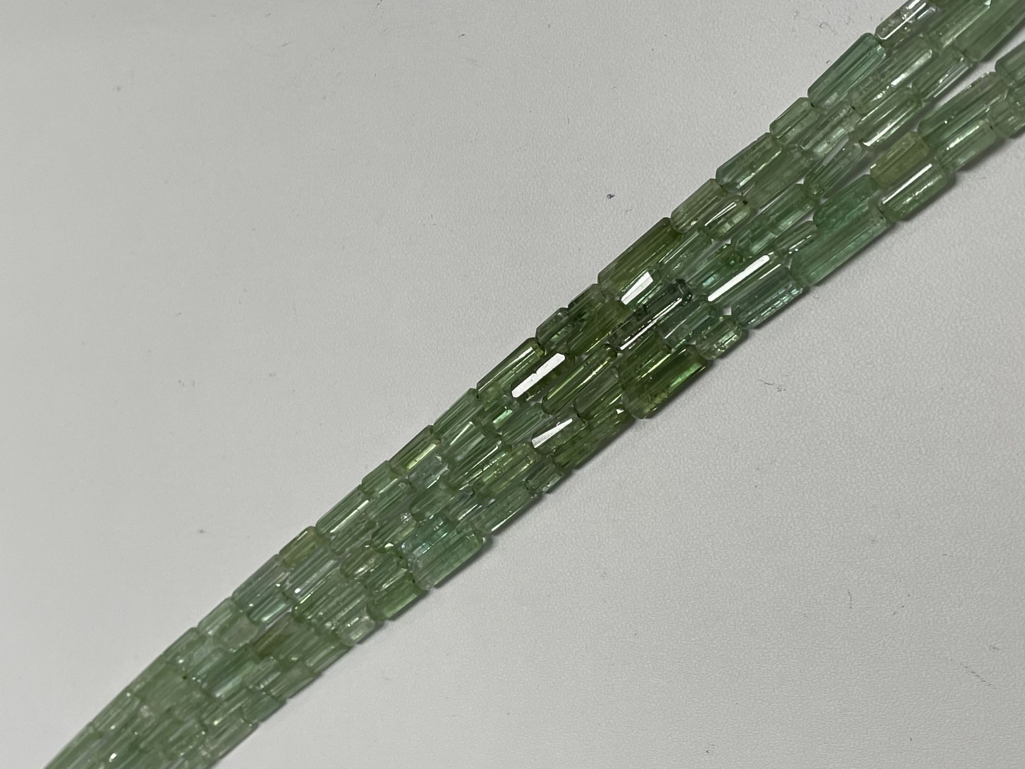 Green Tourmaline Tube Smooth