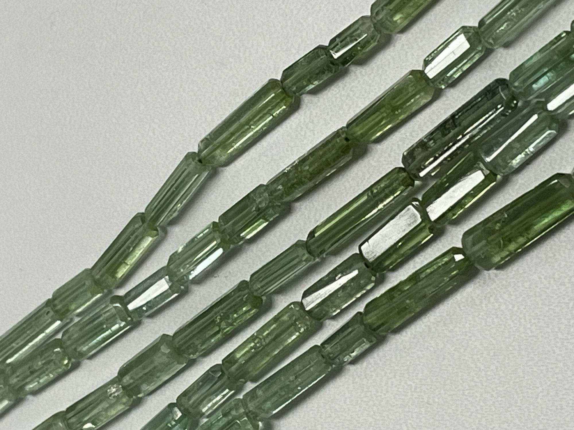 Green Tourmaline Tube Smooth