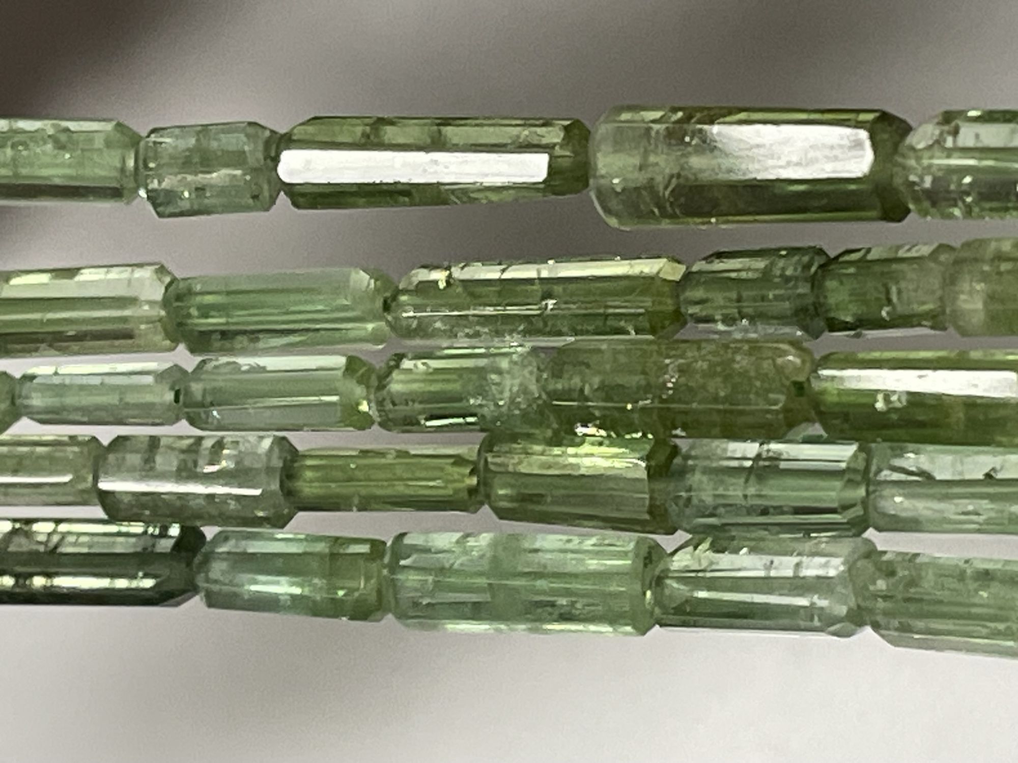 Green Tourmaline Tube Smooth