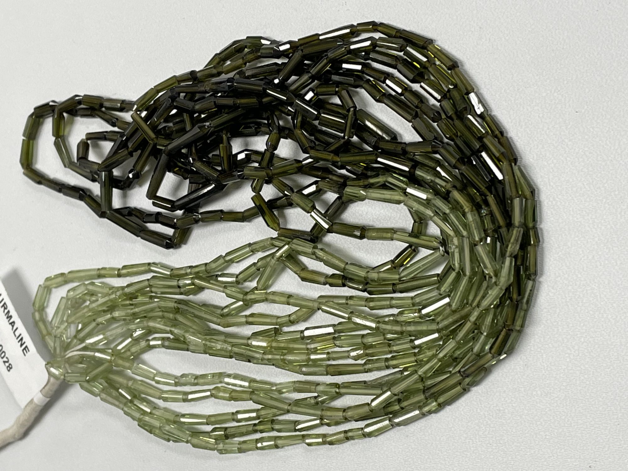Shaded Green Tourmaline Tube Smooth
